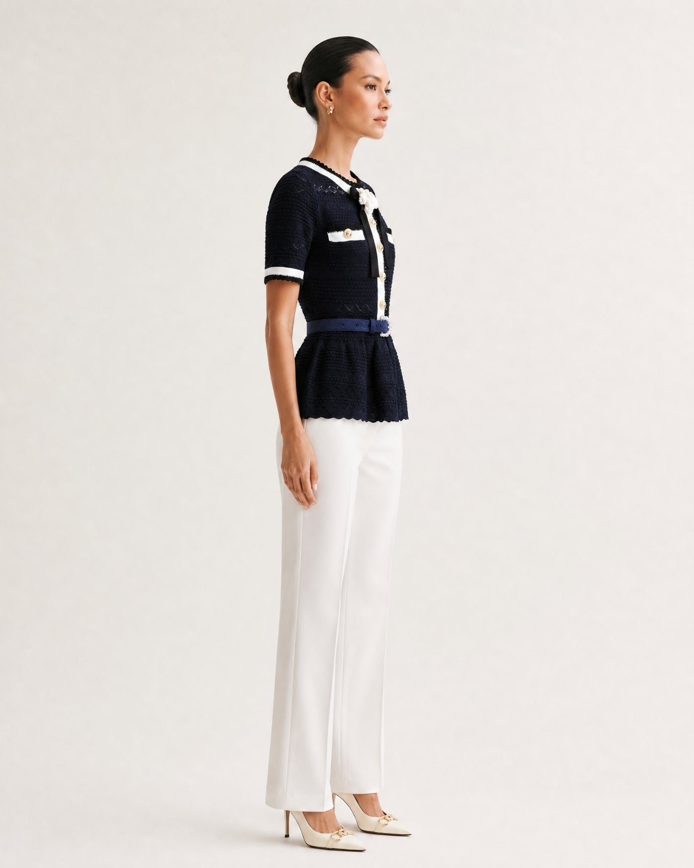 Zira Classic Pearl Tweet Short With Belt