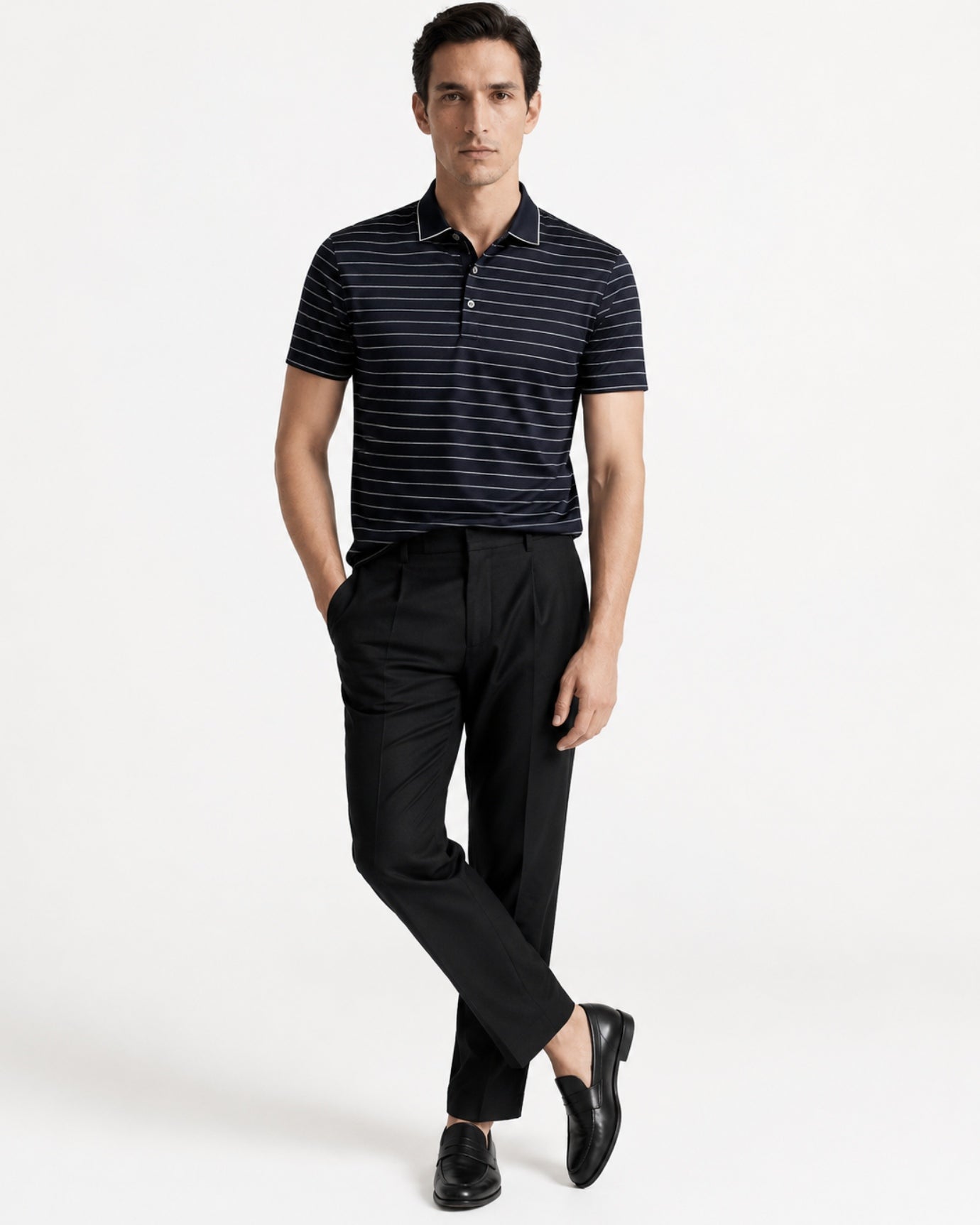 High End Acetate Mulberry Silk Blend Polo