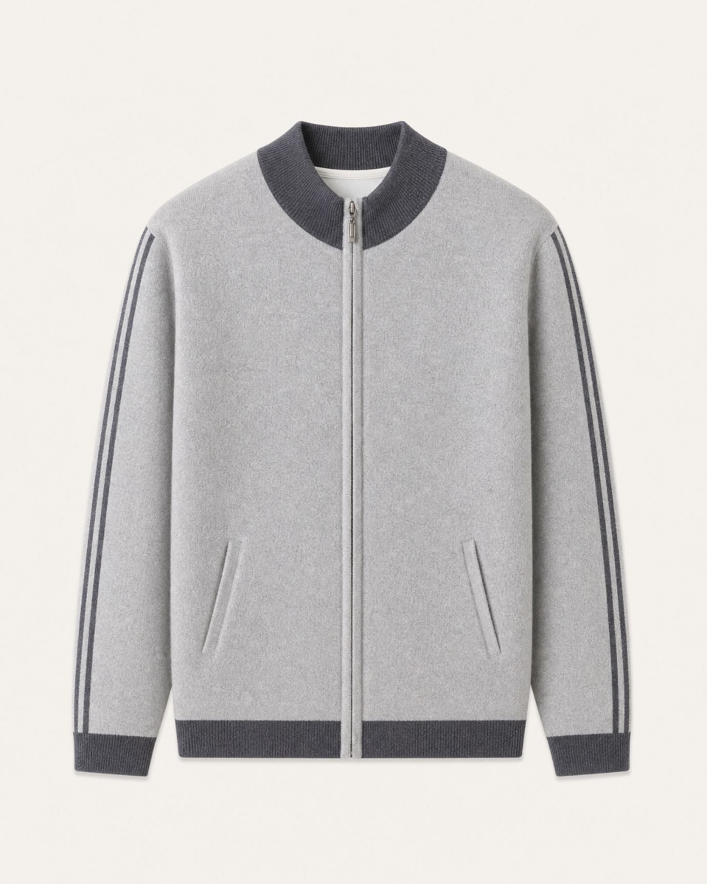 High-End Thick Cashmere Zip Cardigan Jacket Limited Edition