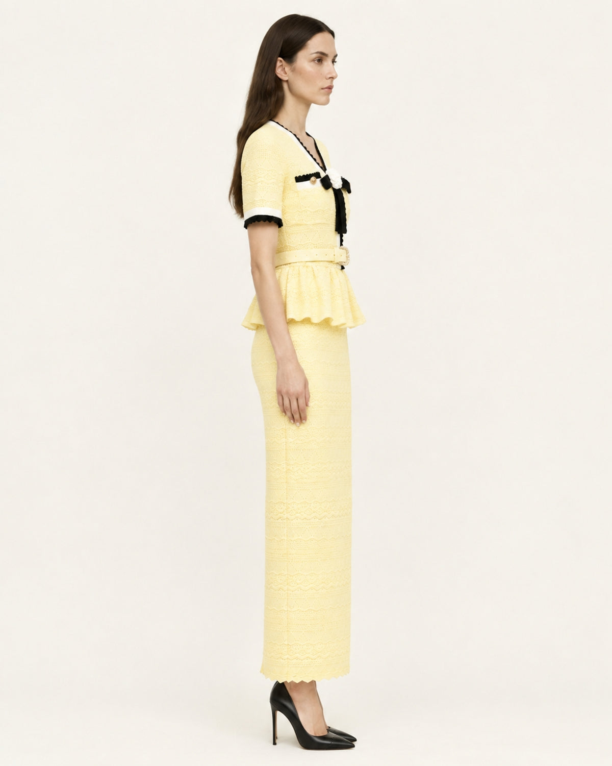 Diva Slim-Fit Knit Crewneck Set Top & Skirt