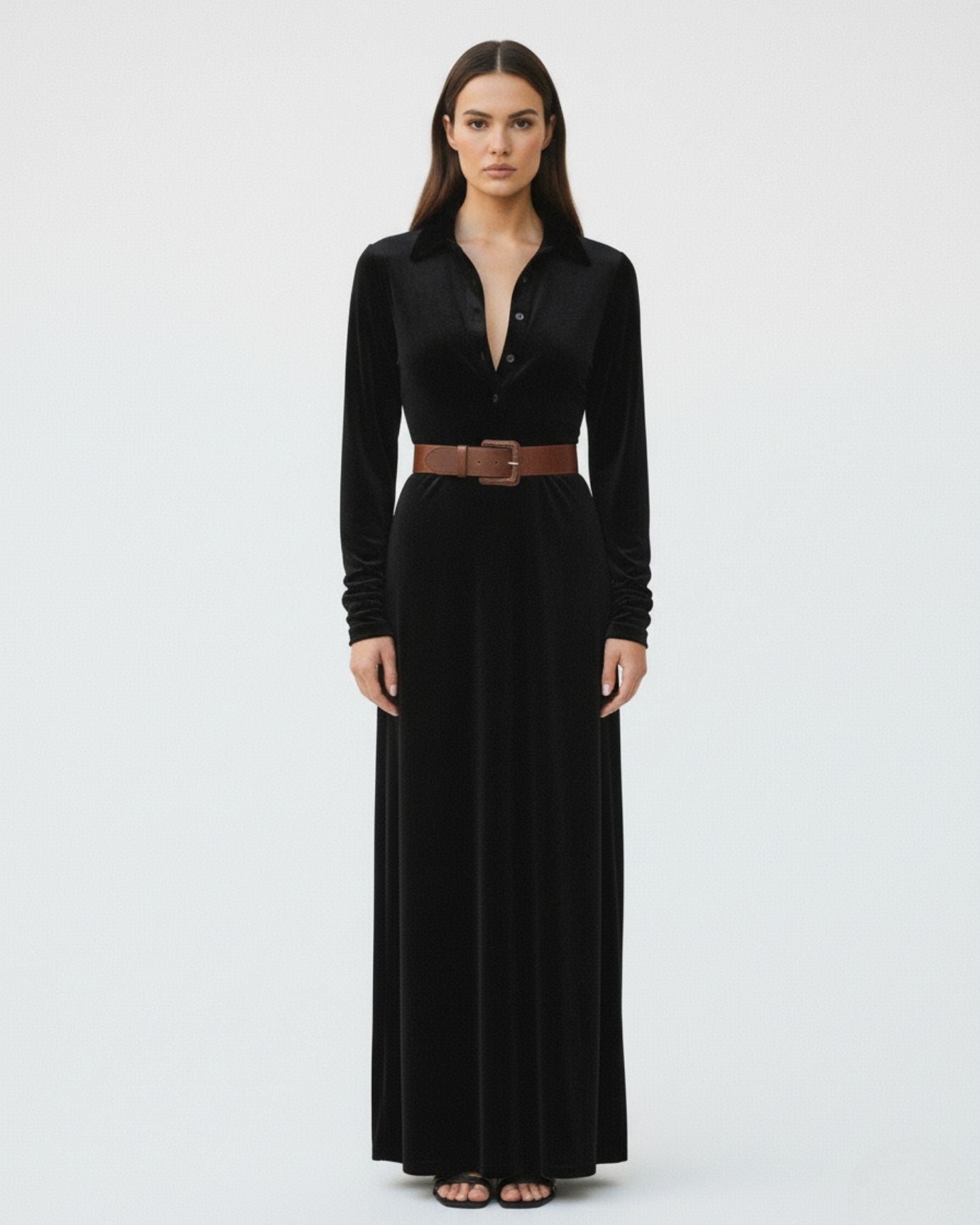 Velvet Polo Dress Lovau