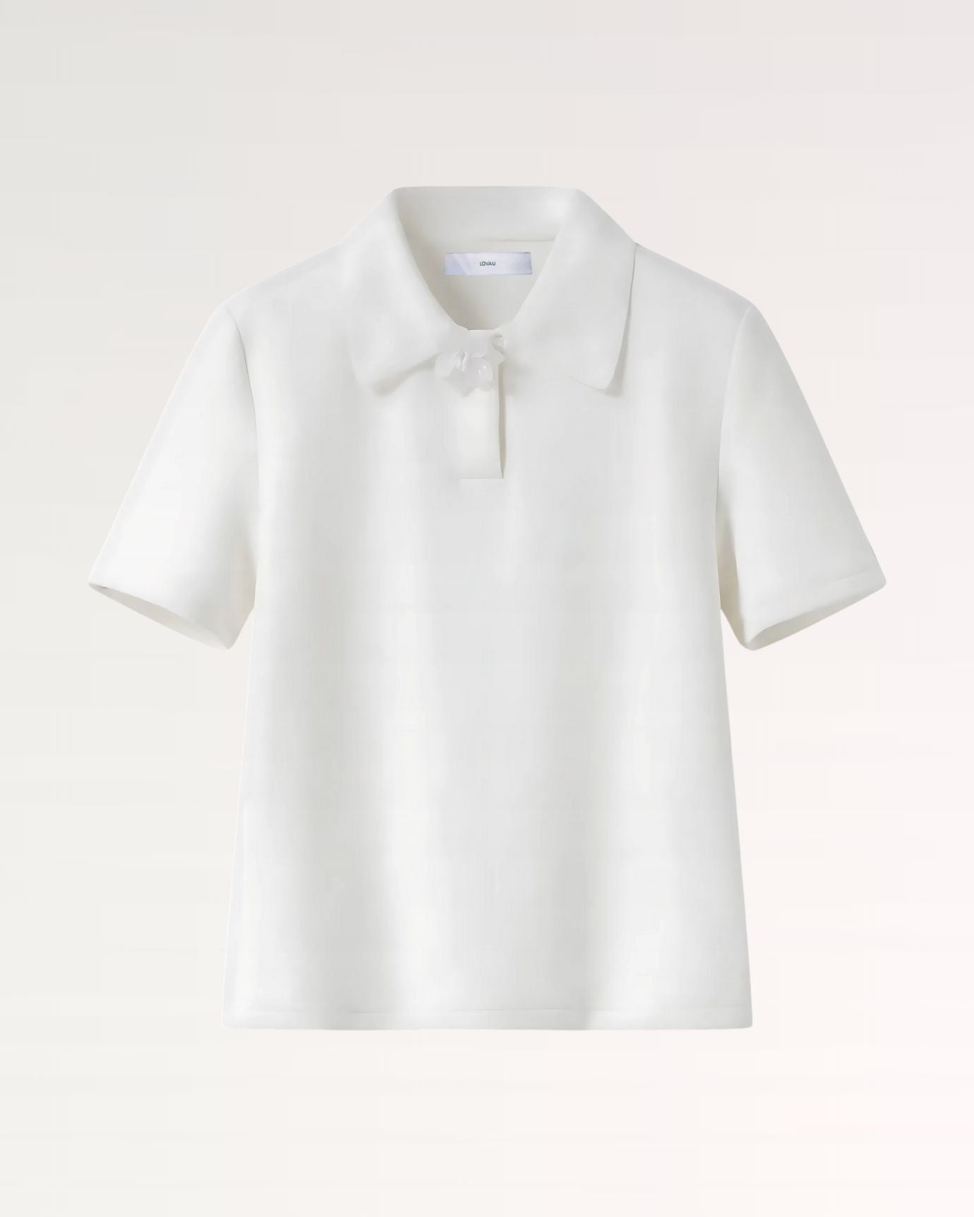 White Polo Flowery
