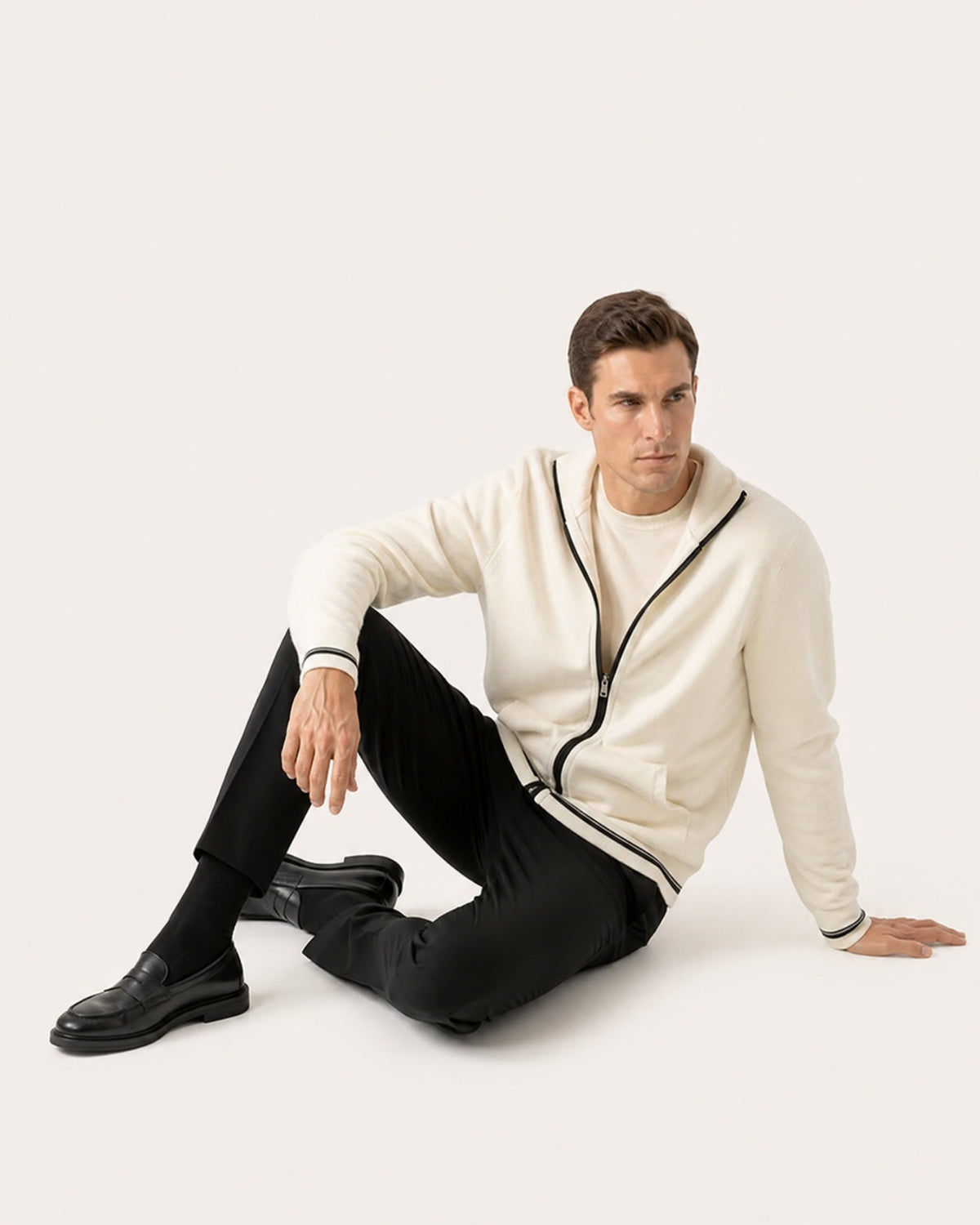 Zurich Hooded Fine Cashmere Cardigan