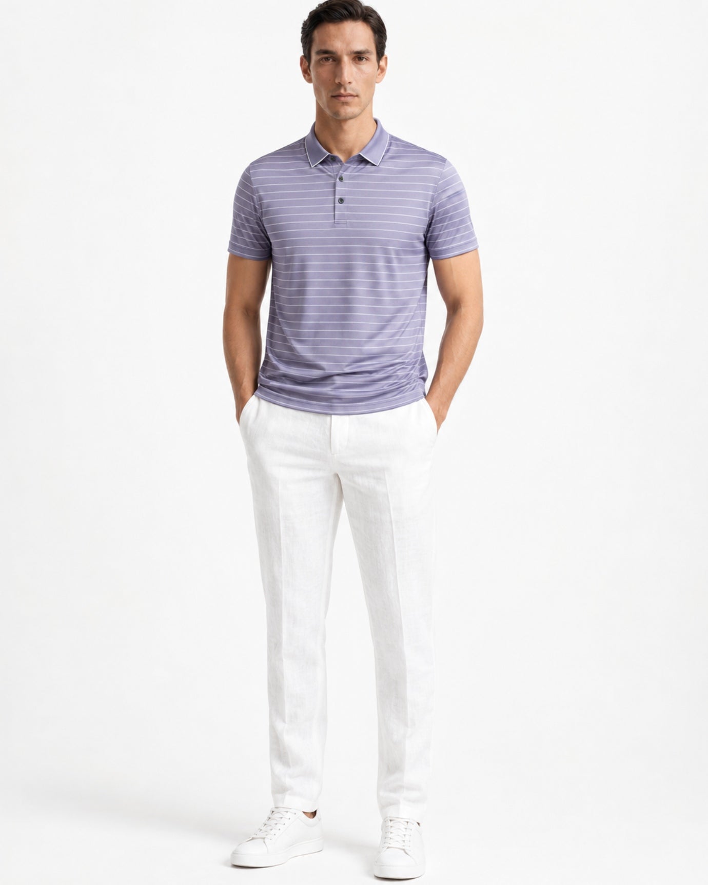 High End Acetate Mulberry Silk Blend Polo
