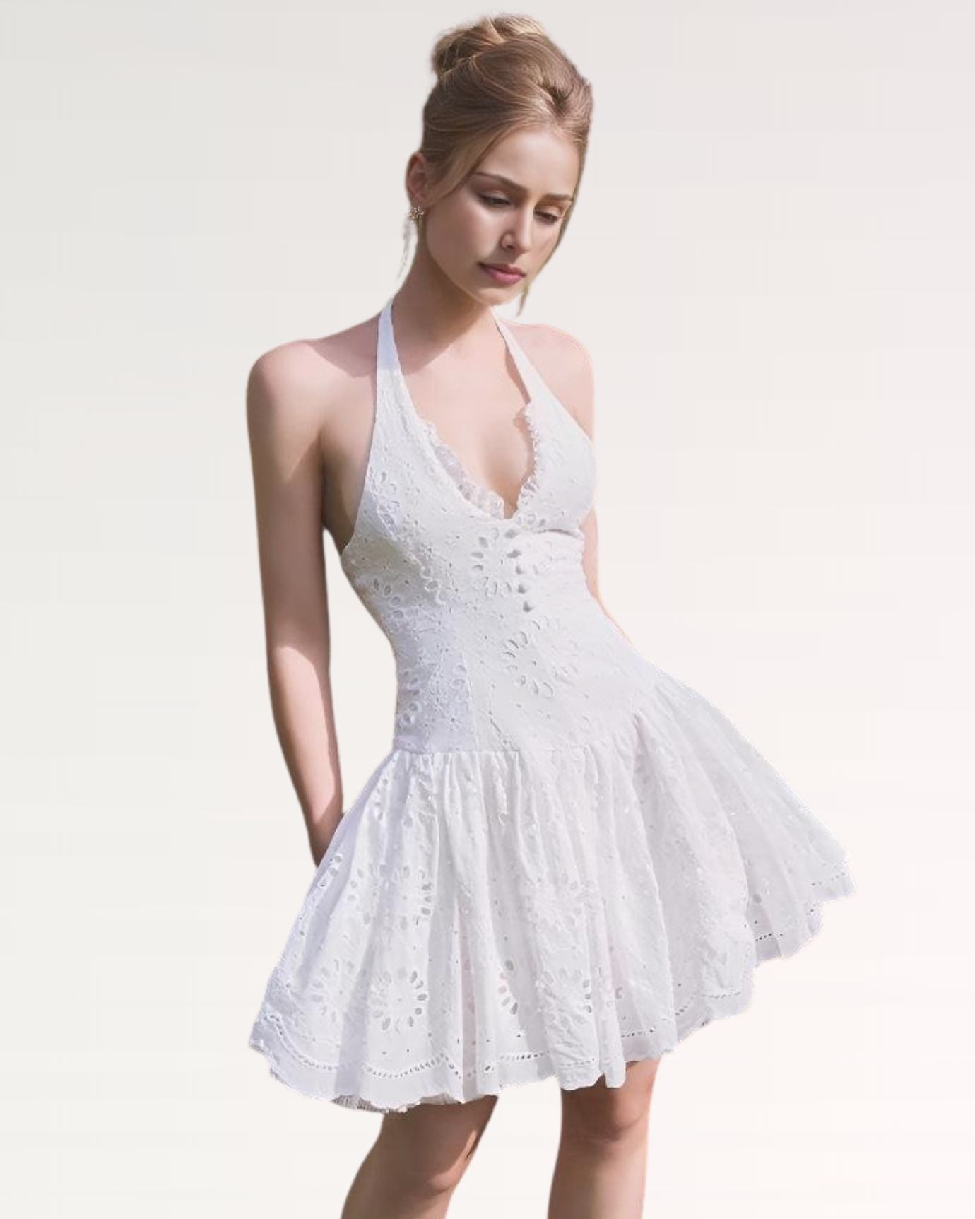 Vestido bordado Beyond White