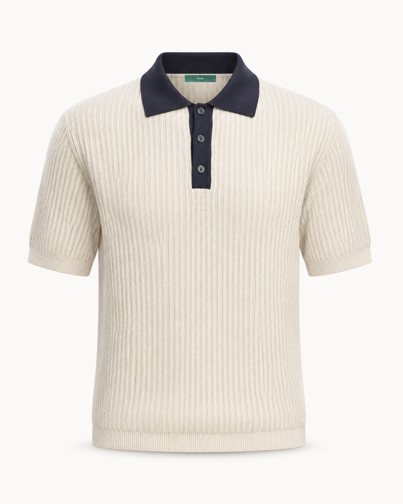 Old Money Apricot Knitted Polo