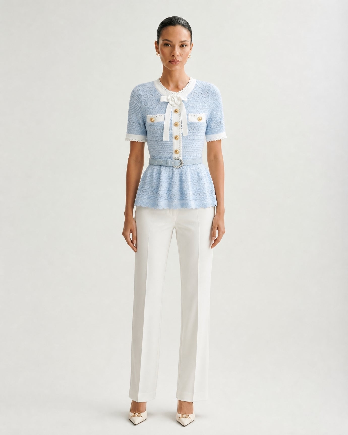 Zira Classic Pearl Tweet Short With Belt
