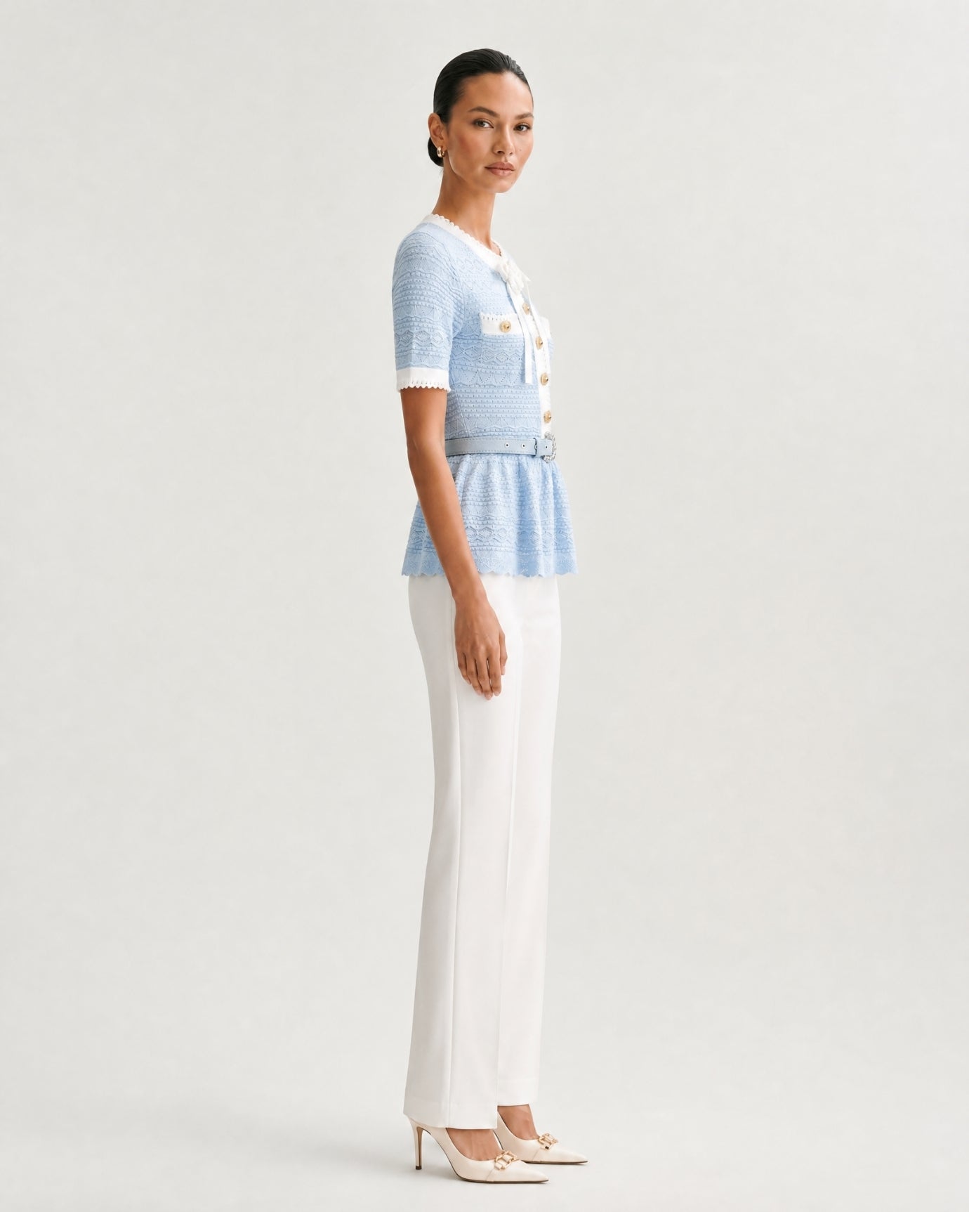 Zira Classic Pearl Tweet Short With Belt
