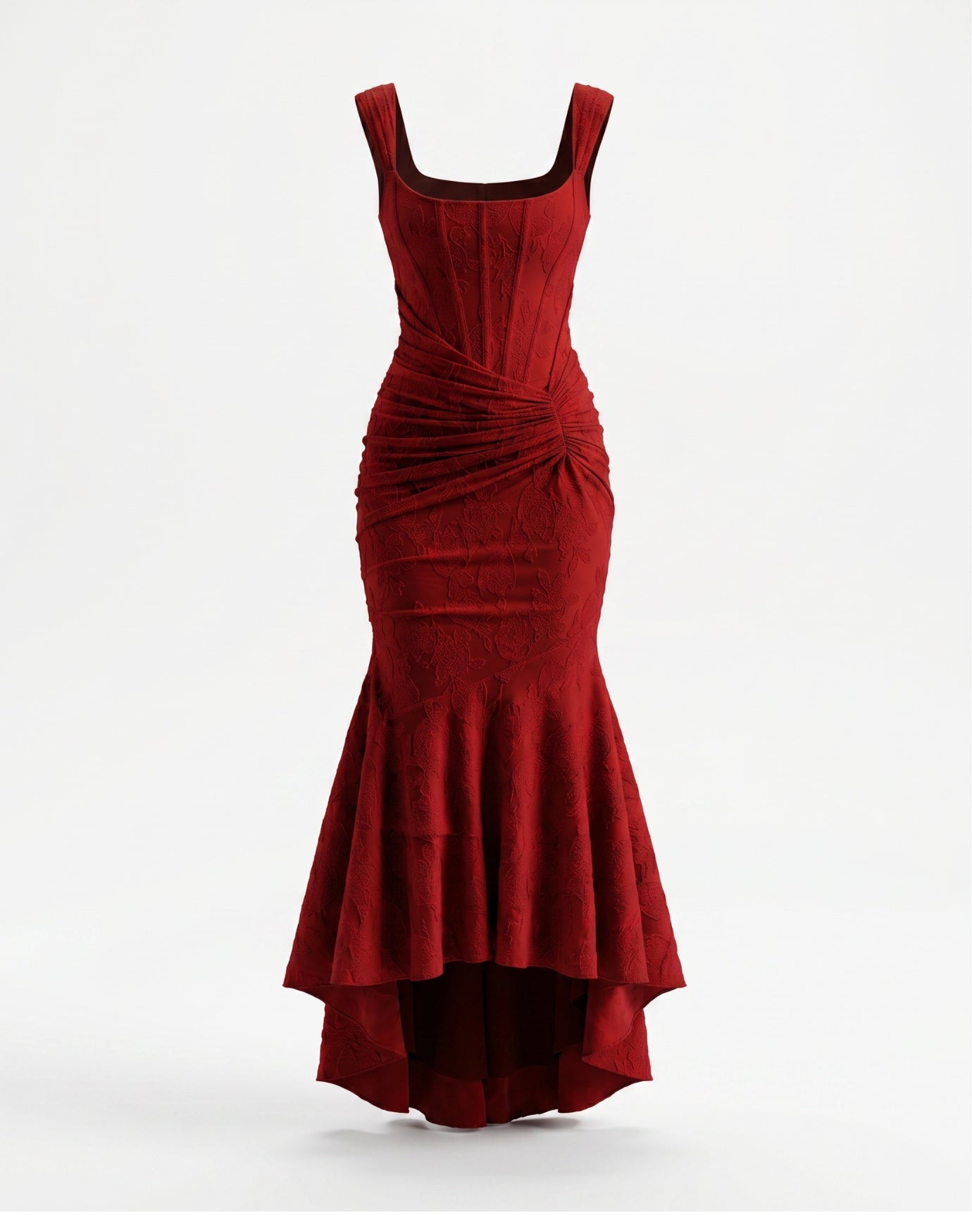 Fishbone pleated dress sleeveless