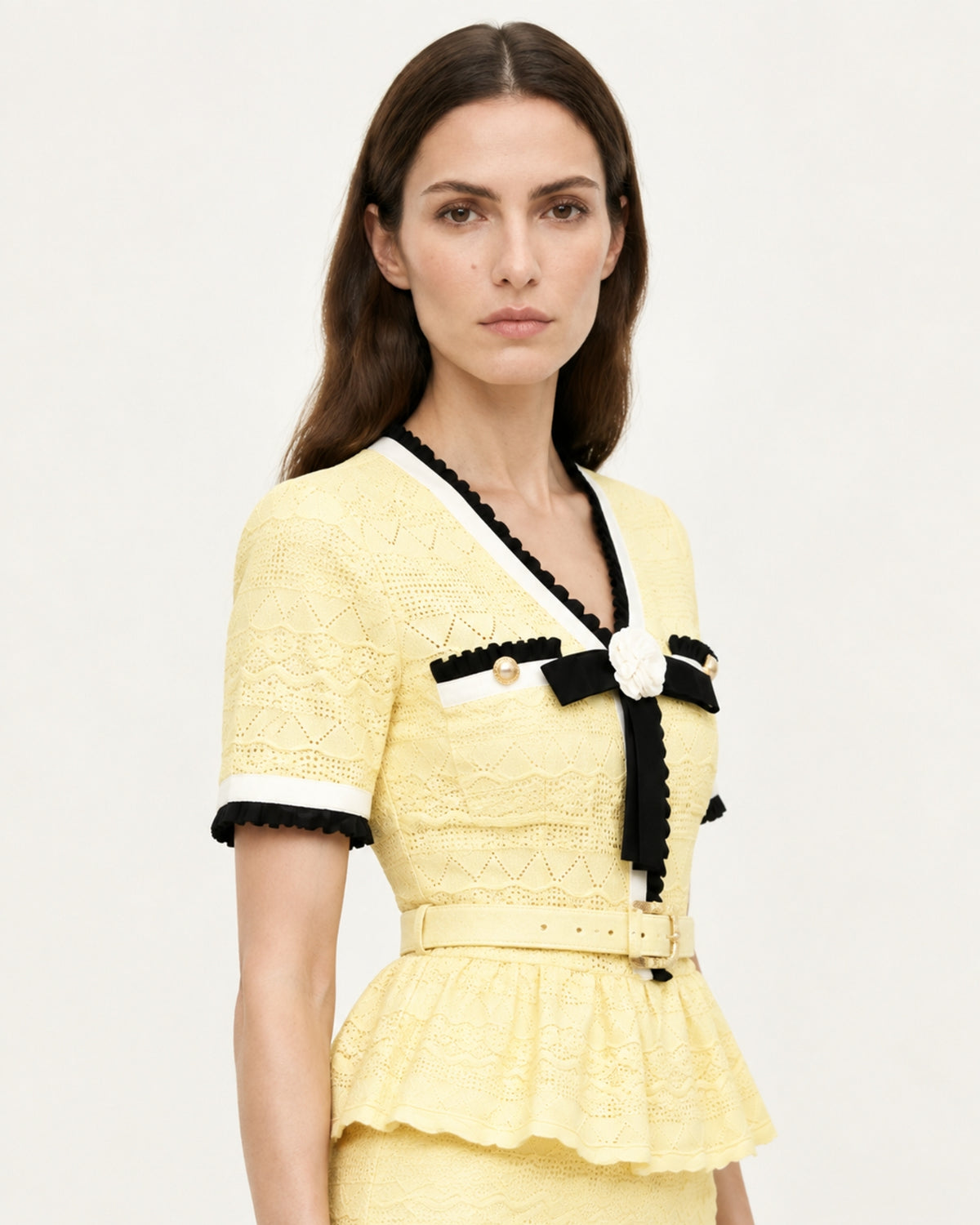 Diva Slim-Fit Knit Crewneck Set Top & Skirt