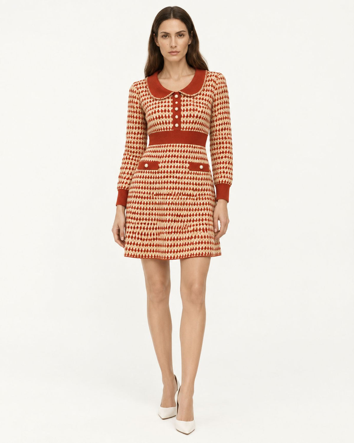 Limited Edition Metallic-Woven Slim-Fit Sweater Dress