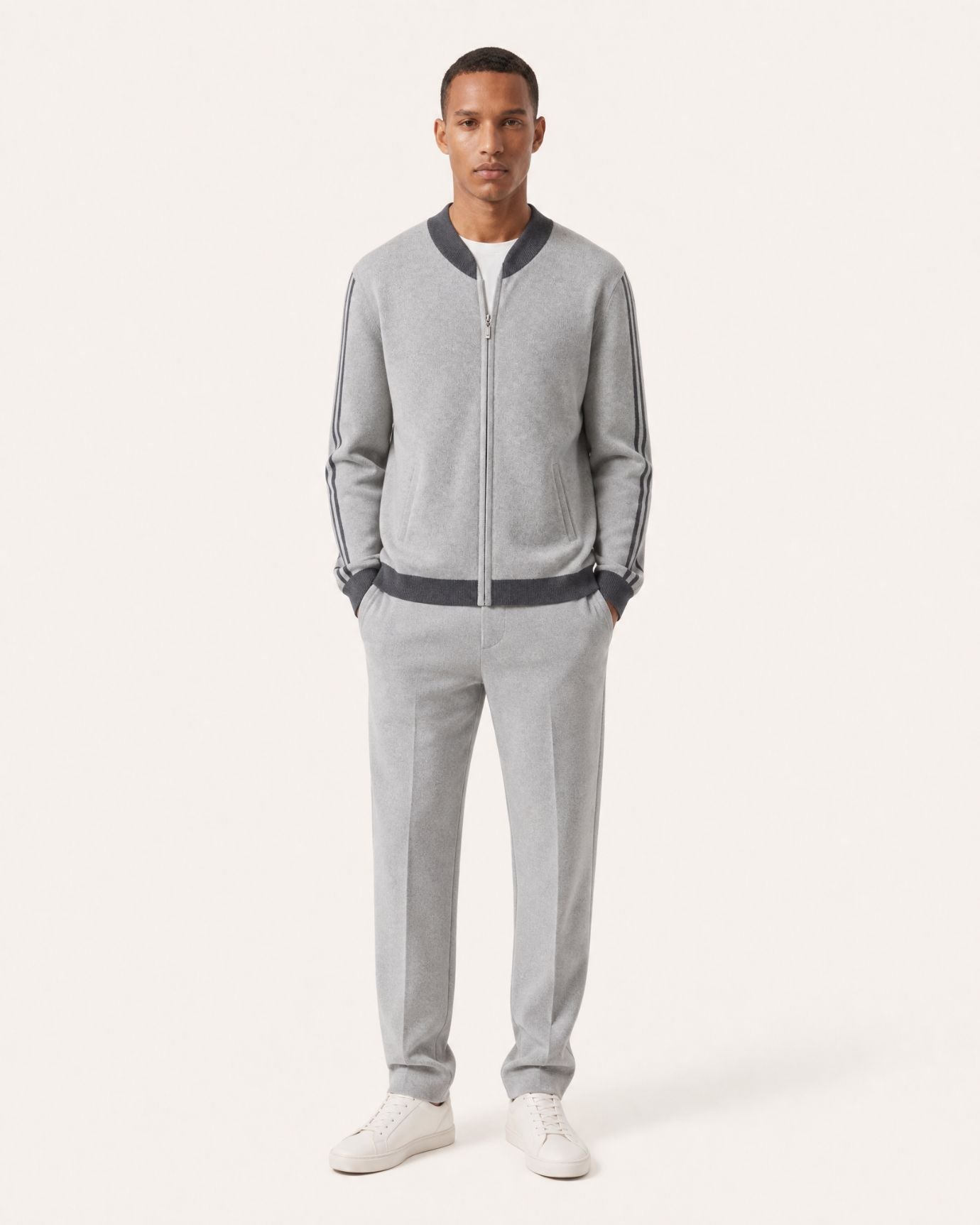 High-End Thick Cashmere Zip Cardigan Jacket Limited Edition