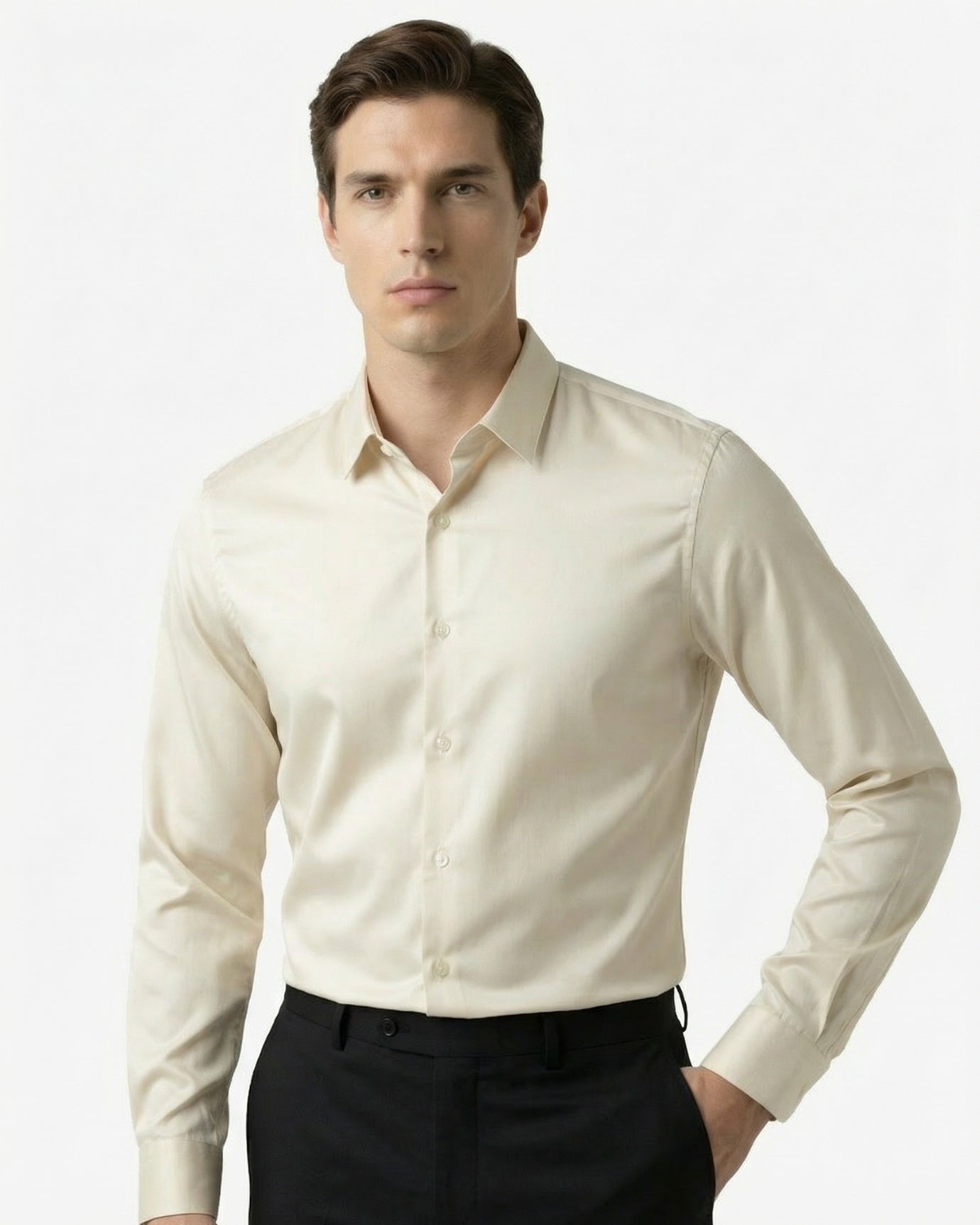 Camisa con textura de seda