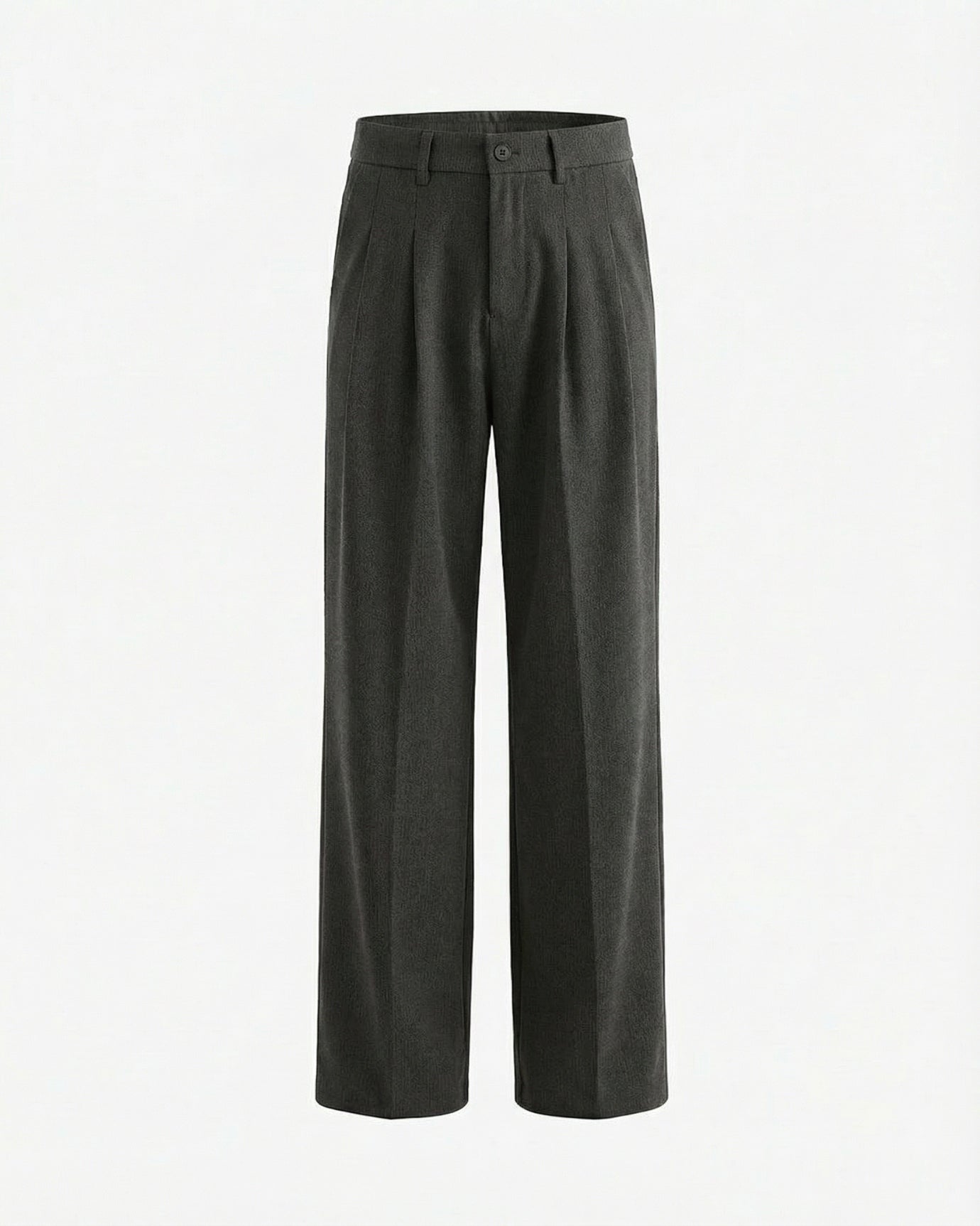 Pantalones de lana de alta gama, holgados y rectos