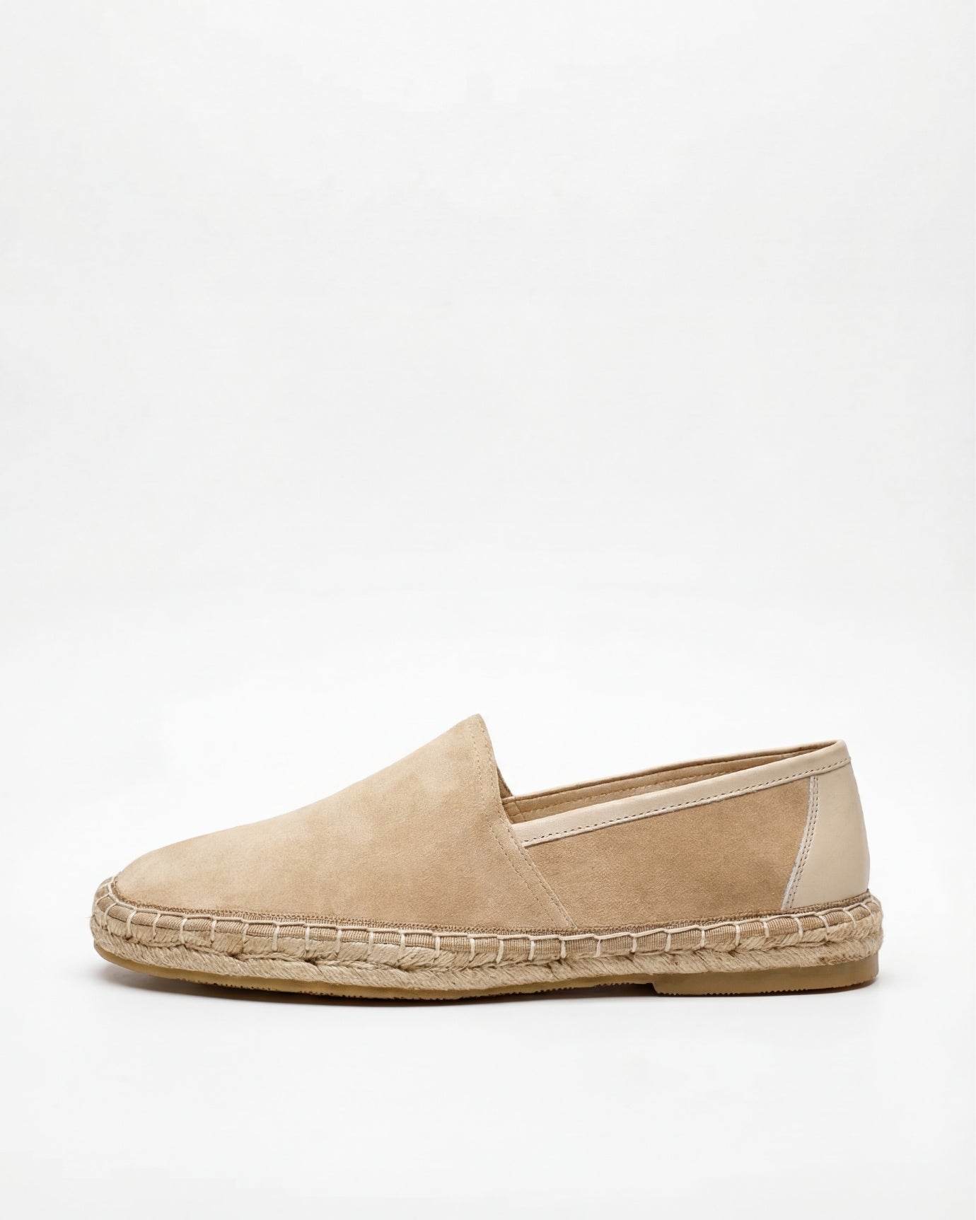Mykonos Rice White Slip-On Suede Loafers Genuine Leather Casual Flats