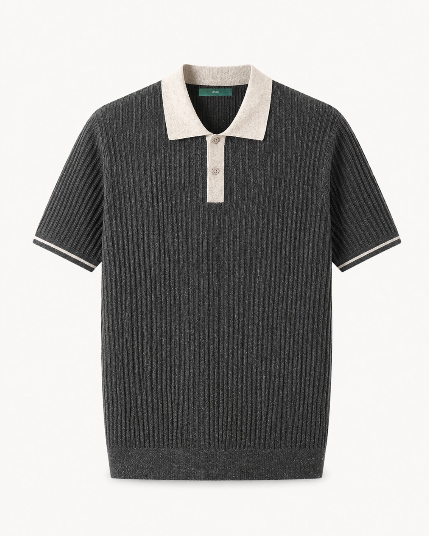 Linen Blend Knitted Polo Classy Style
