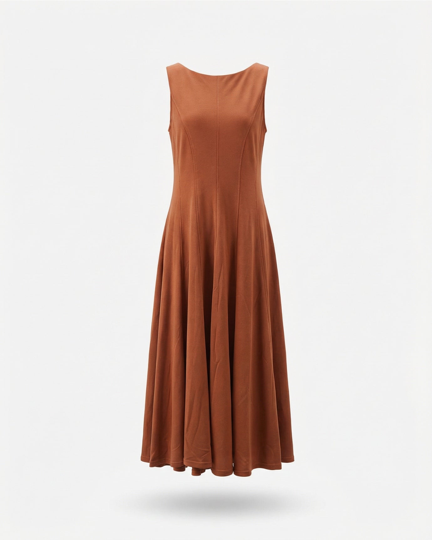 Minimalist Long Dress Sleeveless Round Neck