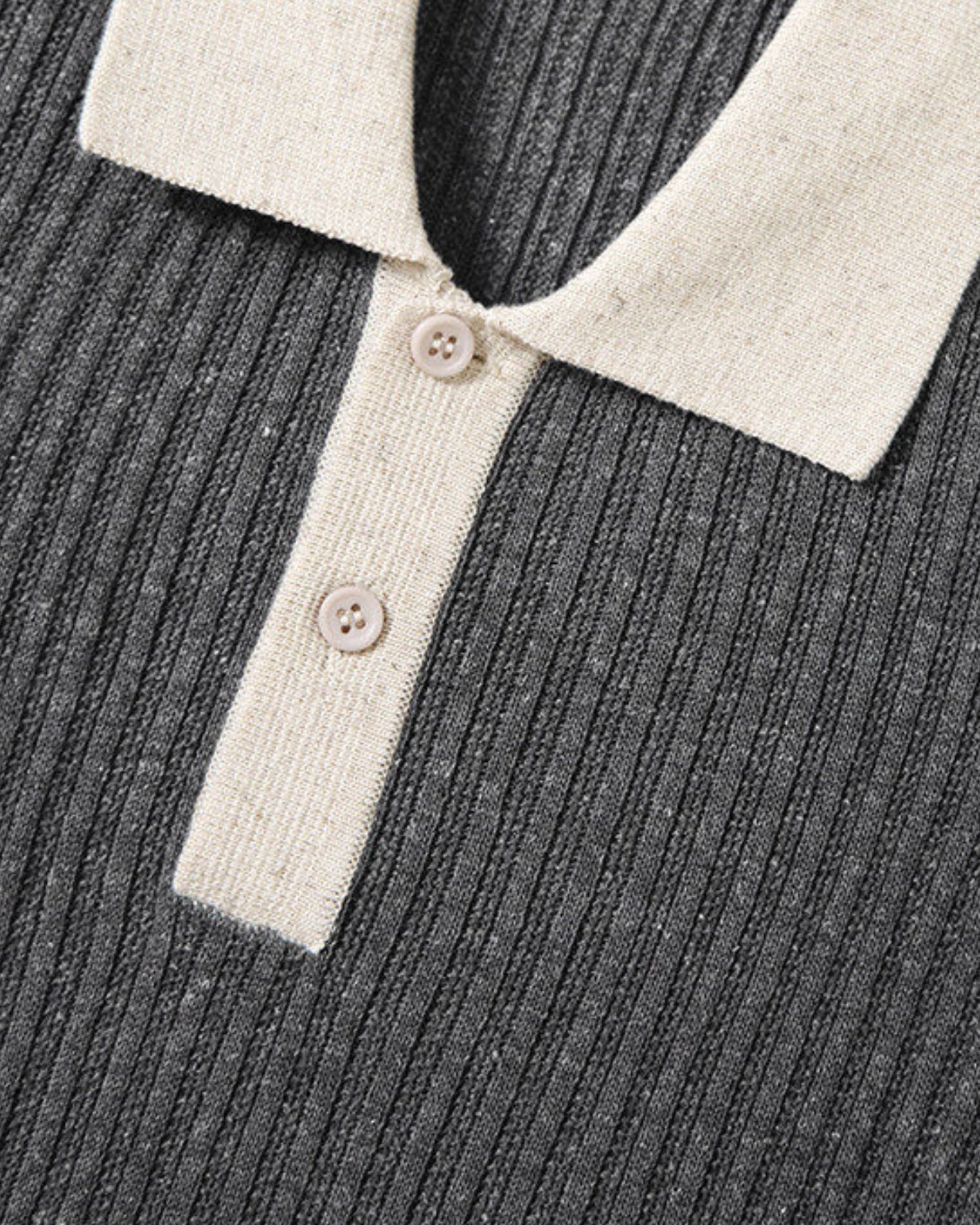 Linen Blend Knitted Polo Classy Style