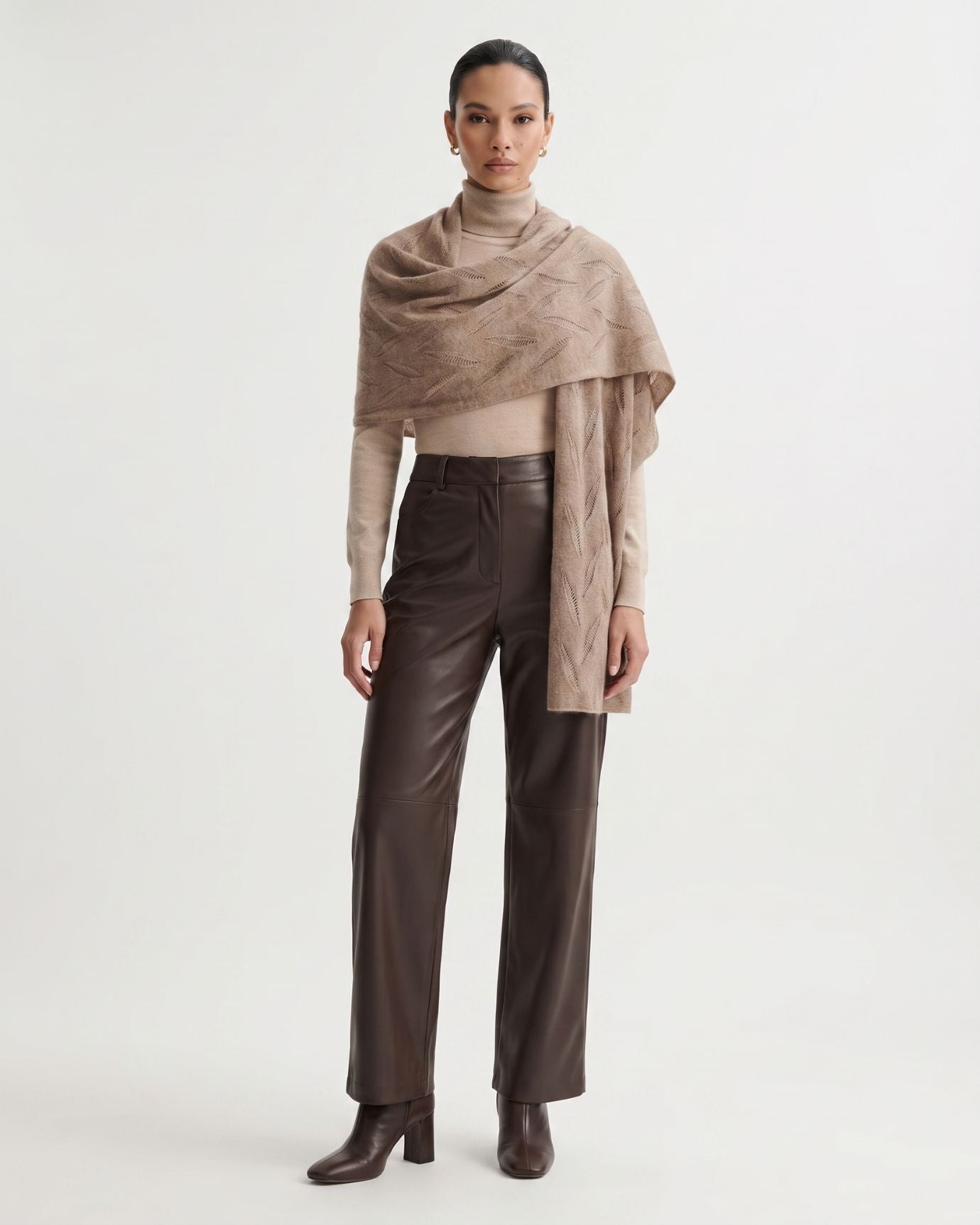 Michi Cashmere Leaf Scarf
