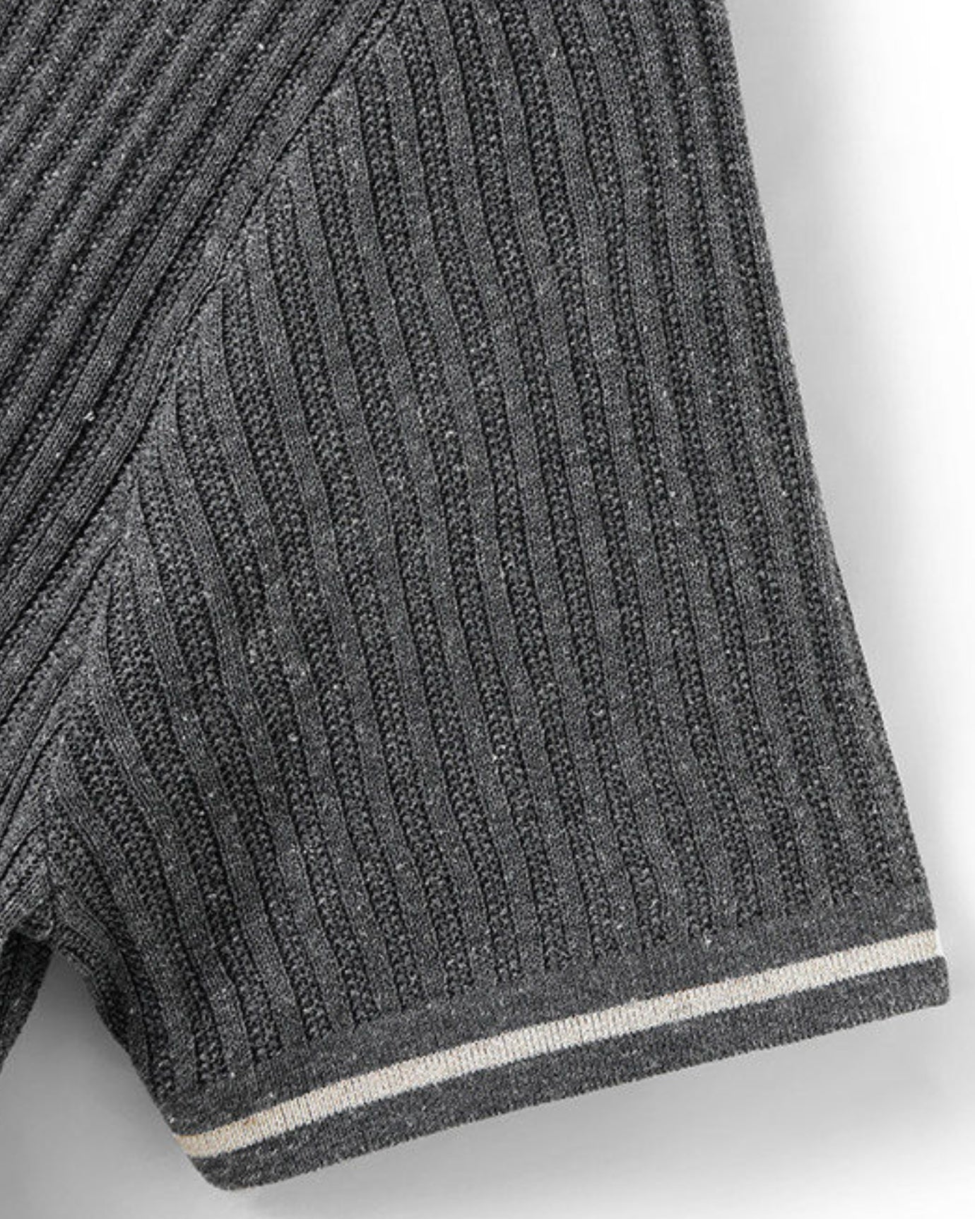 Linen Blend Knitted Polo Classy Style