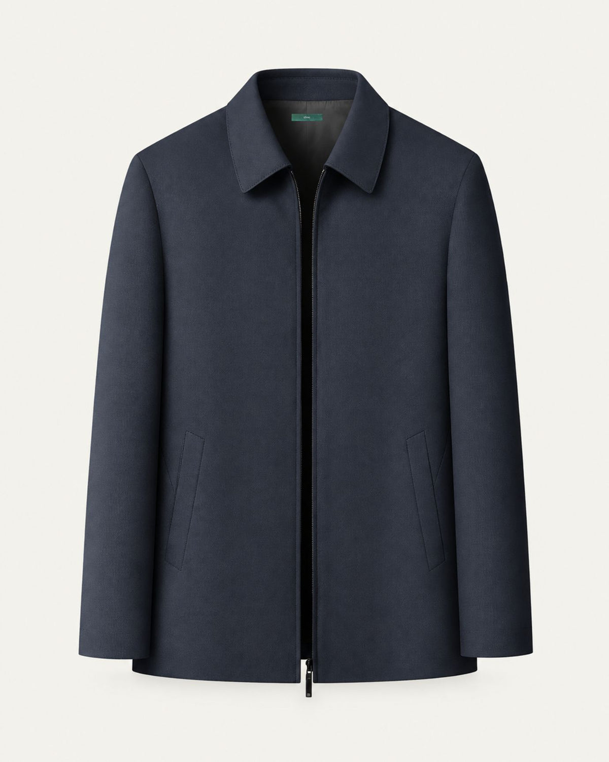 Worsted Wool and Silk Blend Lapel Jacket