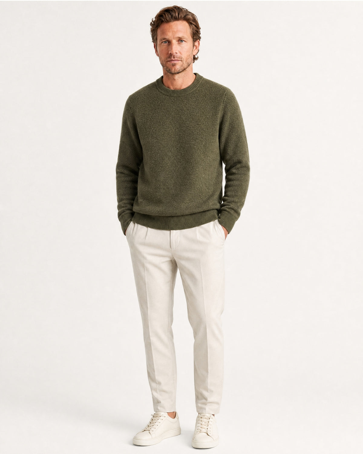 Michigan Cashmere Wool Crewneck Sweater