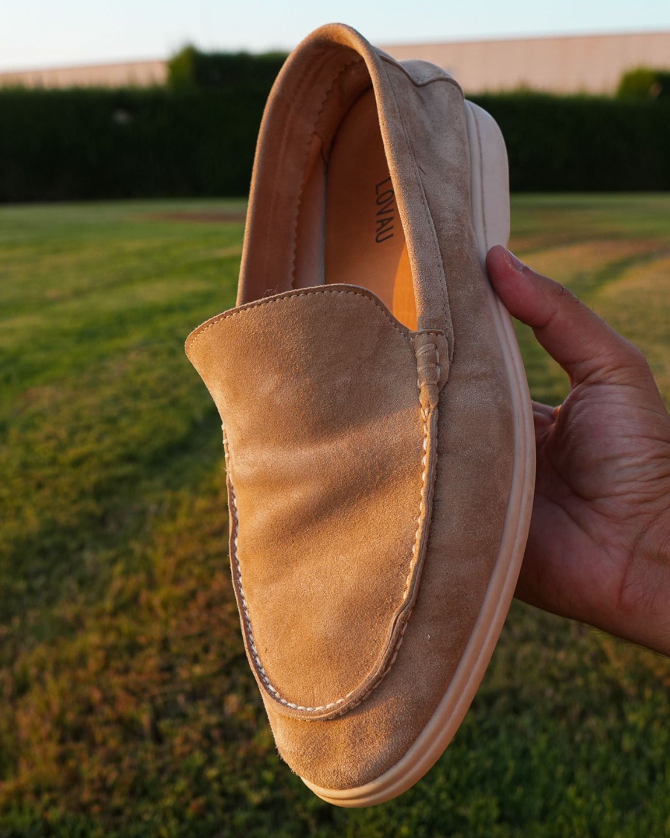 Portofino Suede Loafers Leather - Apricot