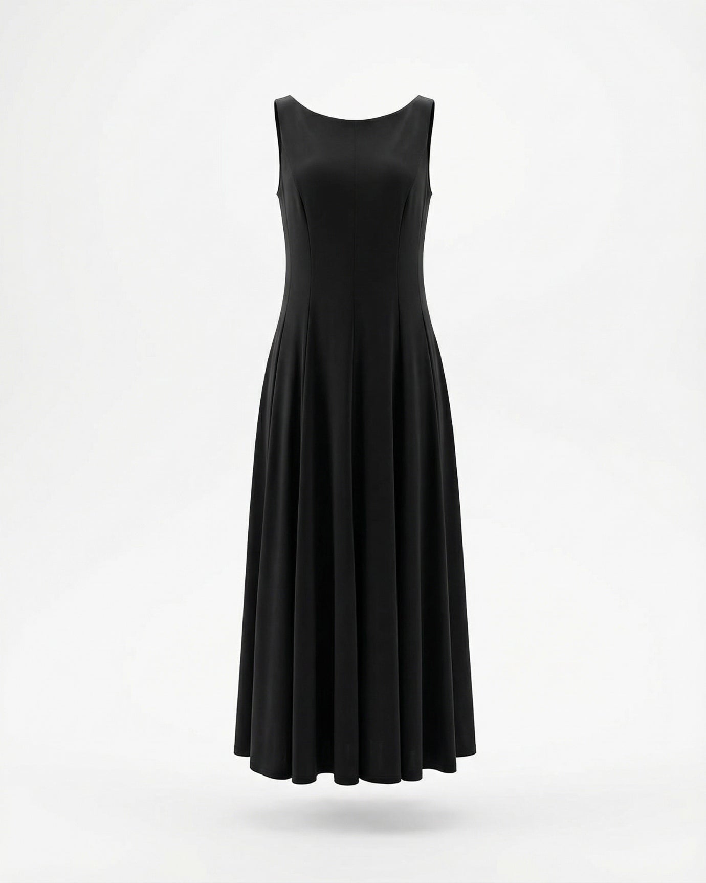 Minimalist Long Dress Sleeveless Round Neck
