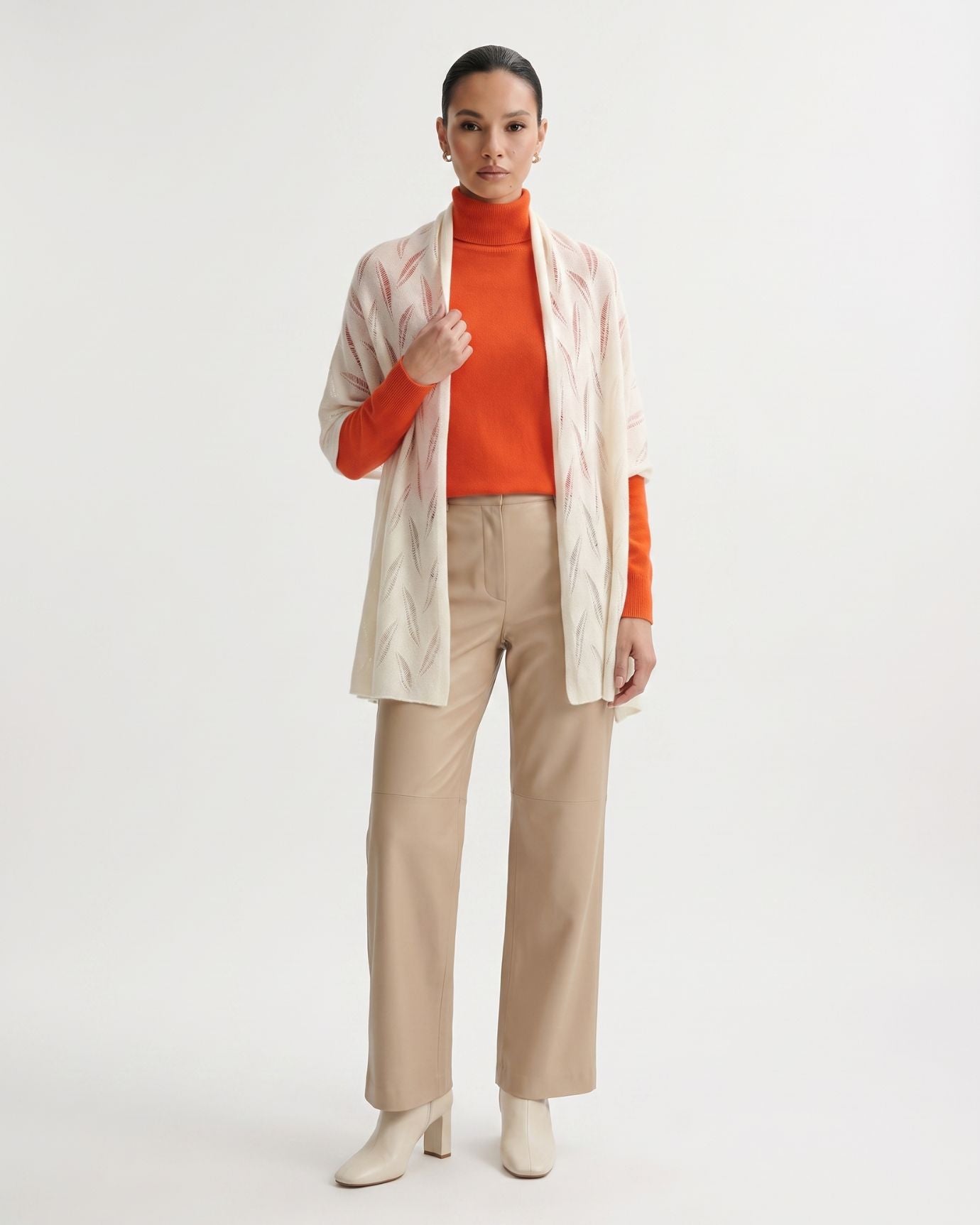 Michi Cashmere Leaf Scarf