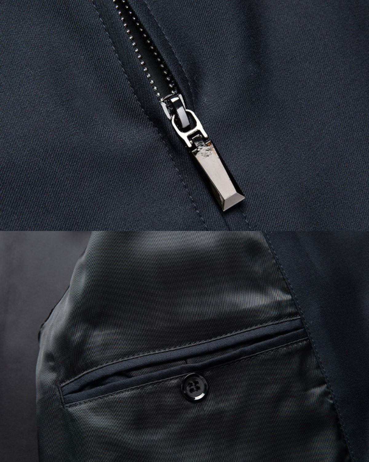 Worsted Wool and Silk Blend Lapel Jacket