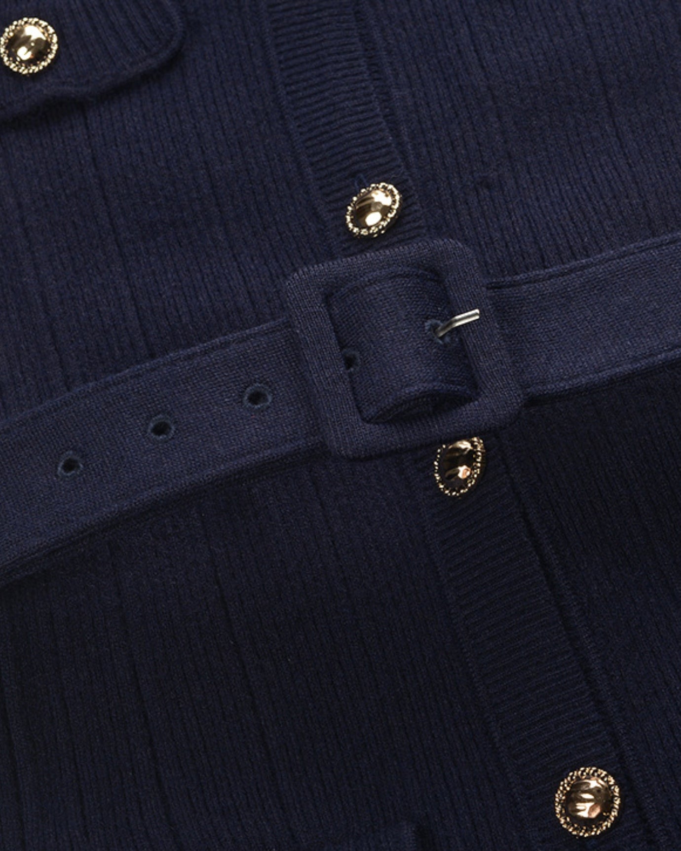 In Paris Style Long-Sleeved Dress with Belt