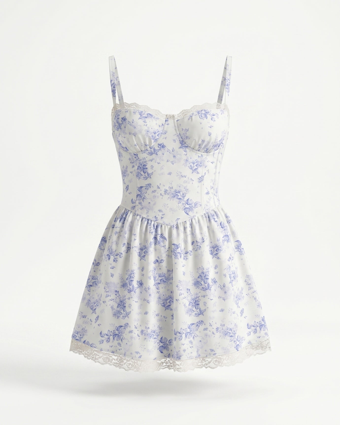 Olivia Mini-Kleid mit Spitzen-Trägern