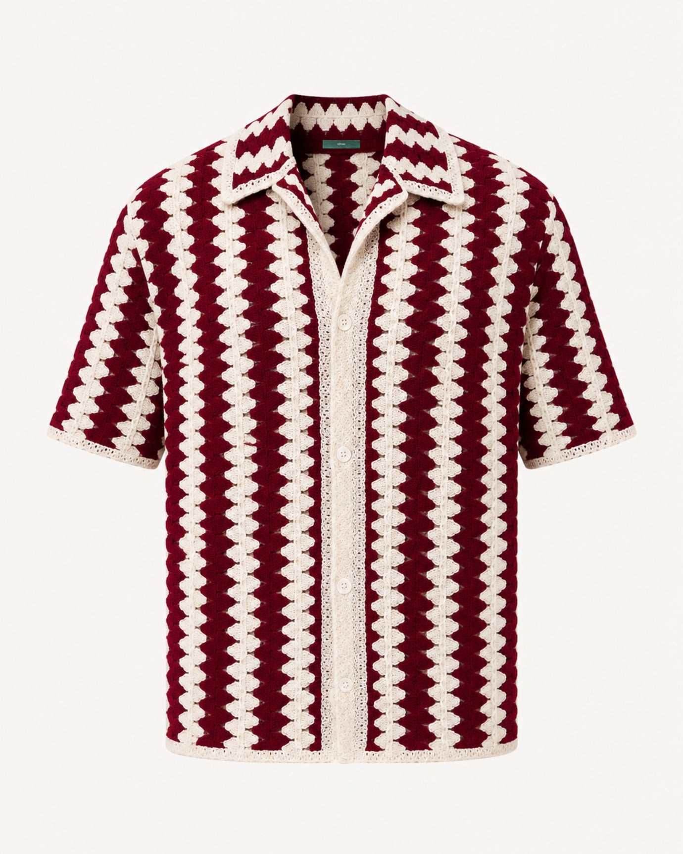 French Retro Striped Knit Polo