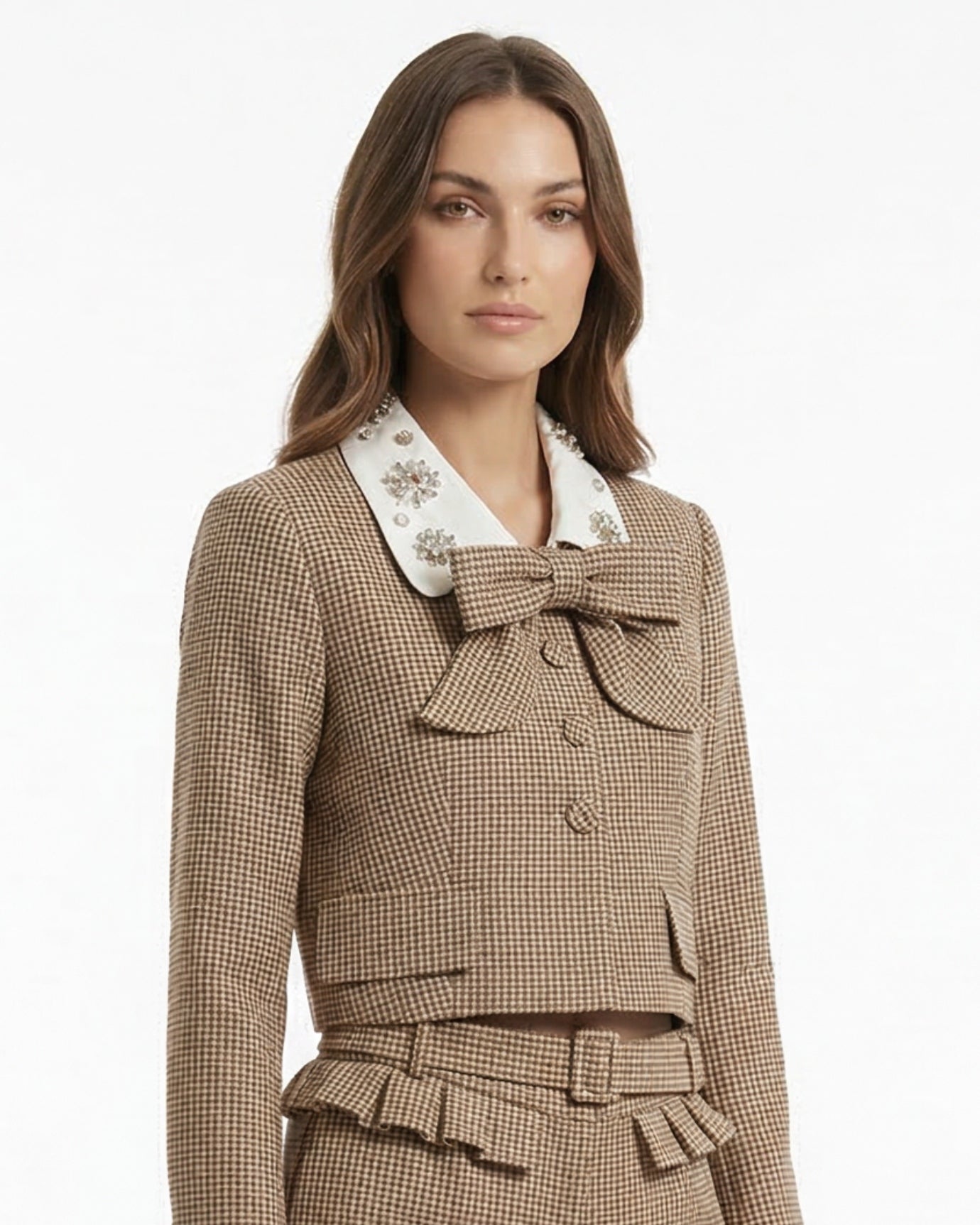Conjunto Fragrant Spring: Chaqueta y pantalón corto con cinturón