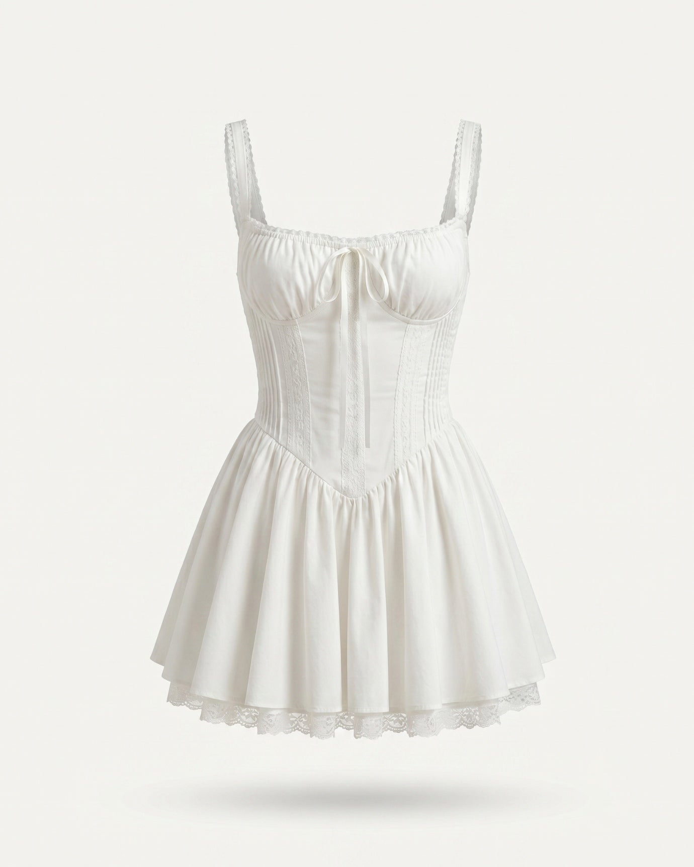 Olivia Mini-Kleid mit Spitzen-Trägern