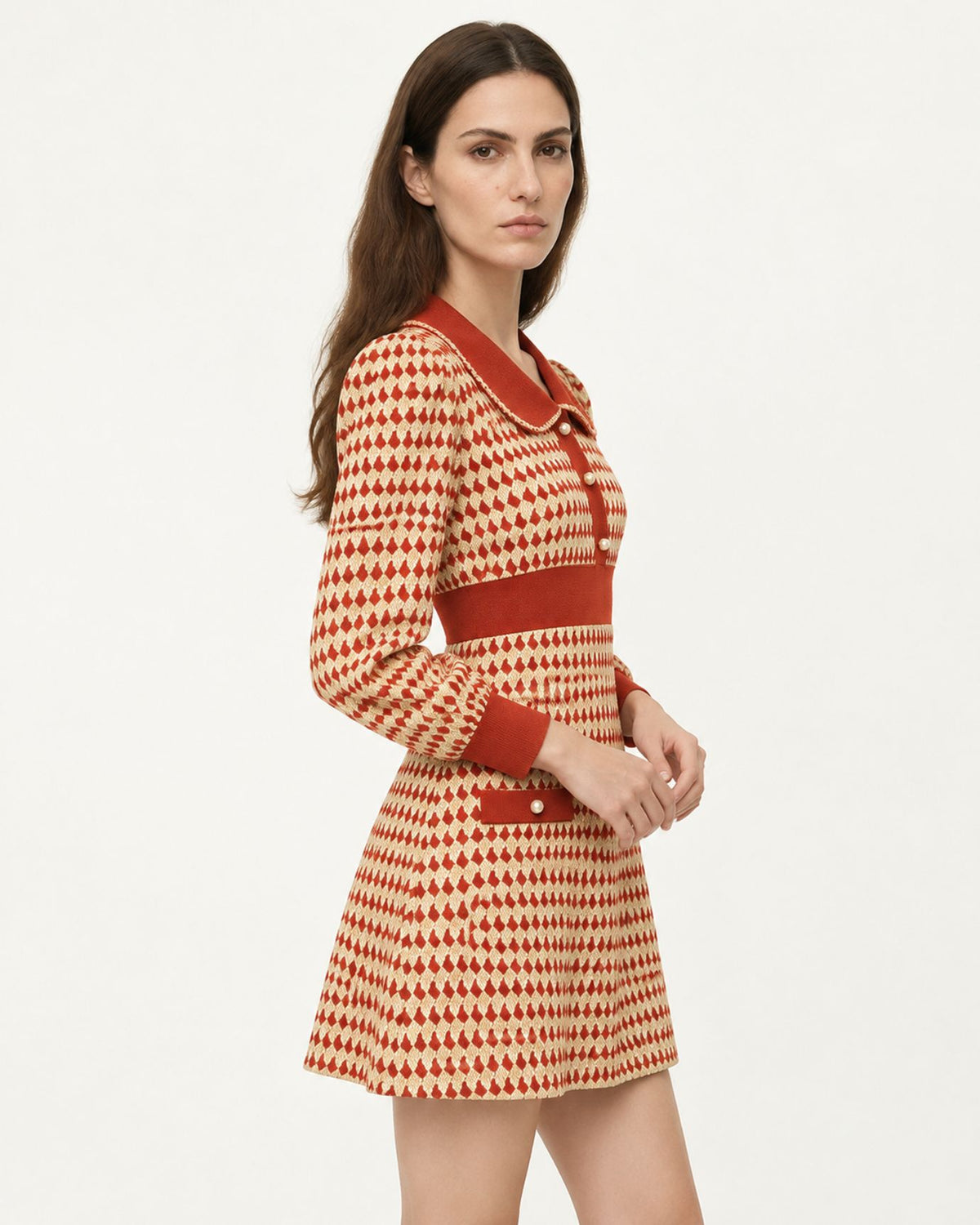 Limited Edition Metallic-Woven Slim-Fit Sweater Dress