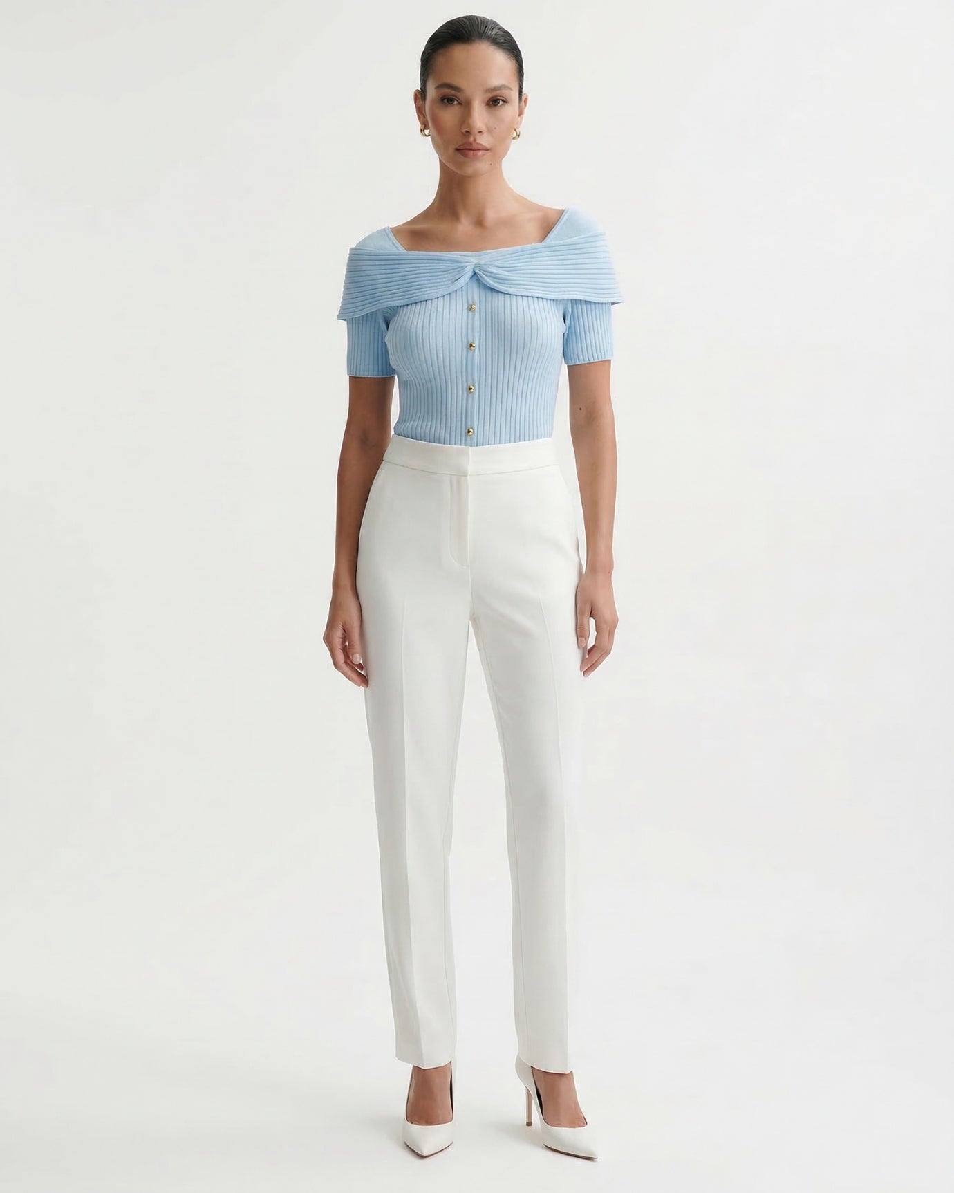 Frenchie Square Collar Short-sleeved