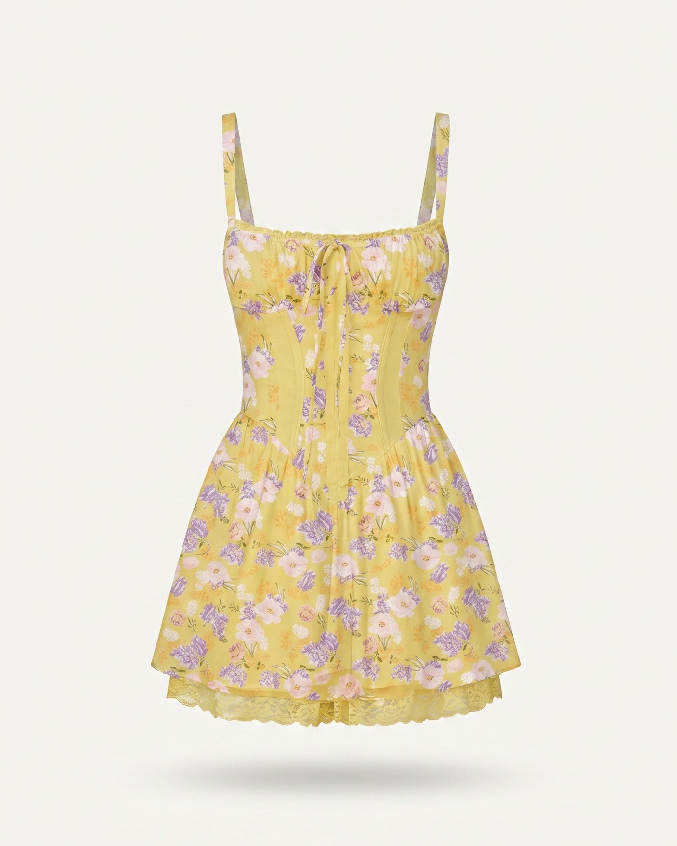 Olivia Mini-Kleid mit Spitzen-Trägern