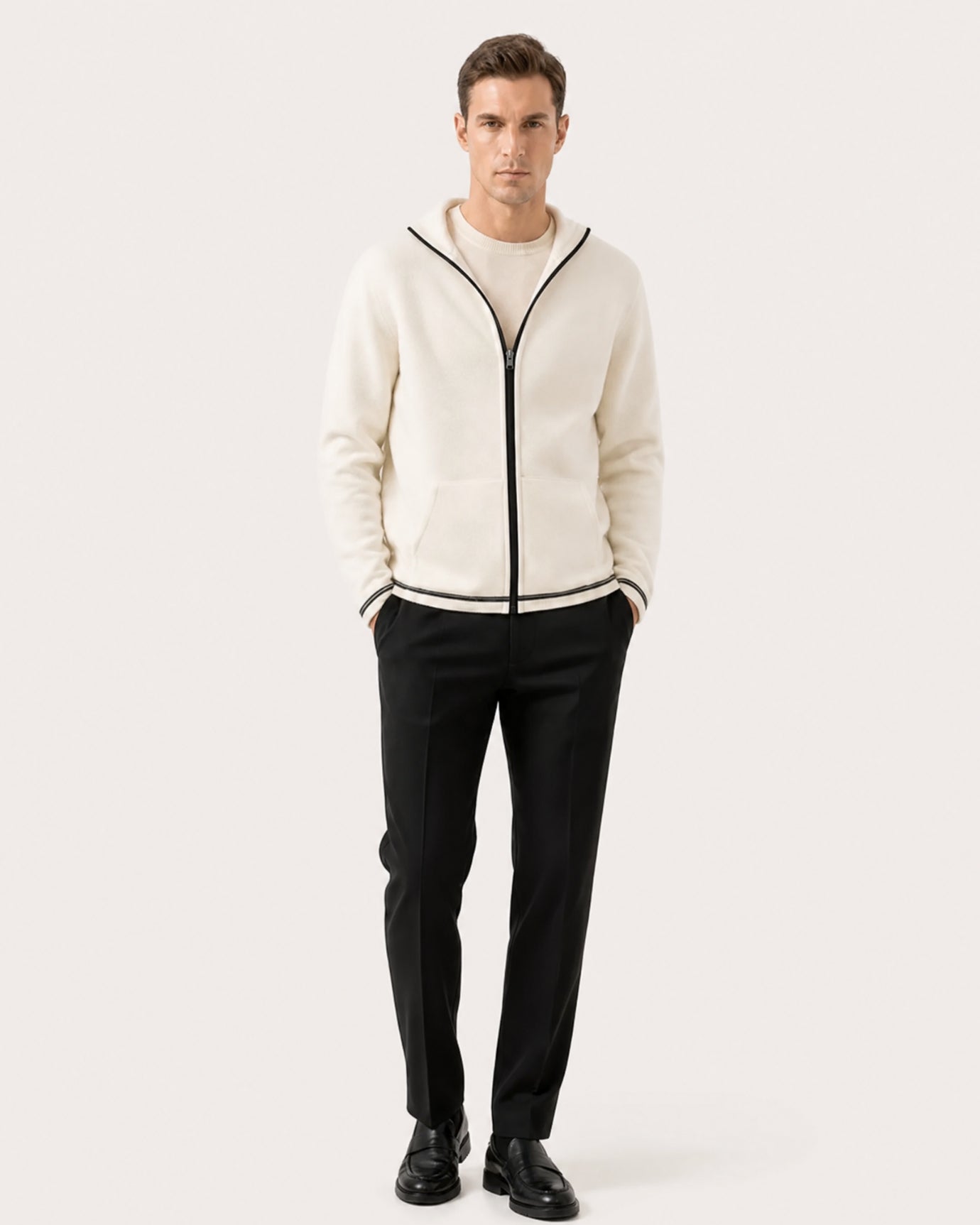 Zurich Hooded Fine Cashmere Cardigan