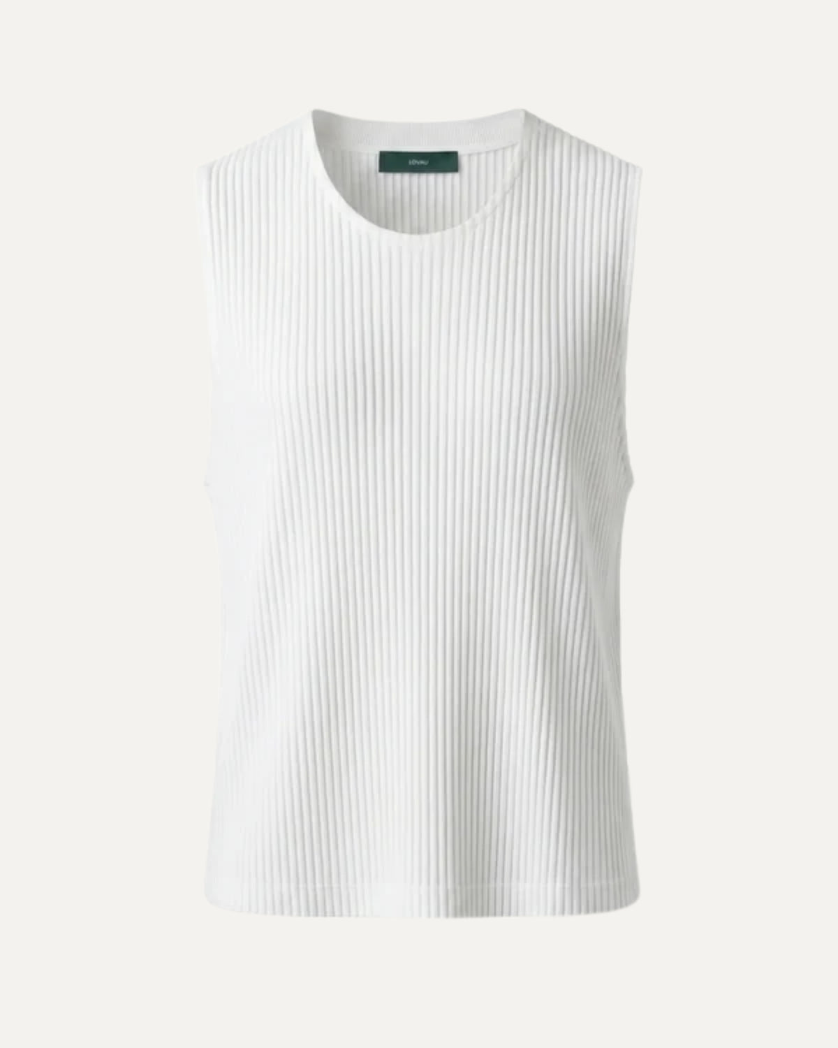 High-End Pleated White Vest T-shirt