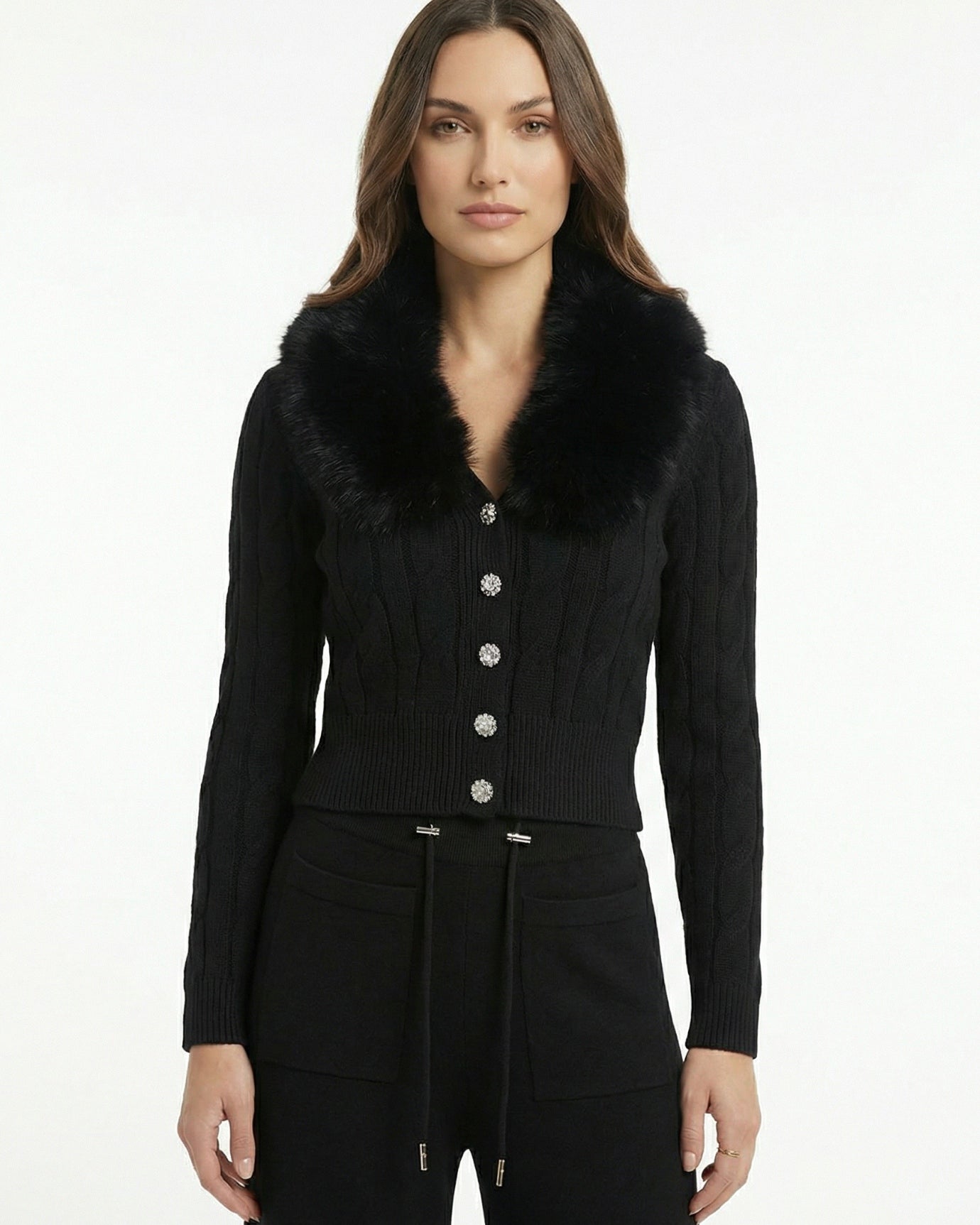 Lera Set Cardigan Fur & Pants