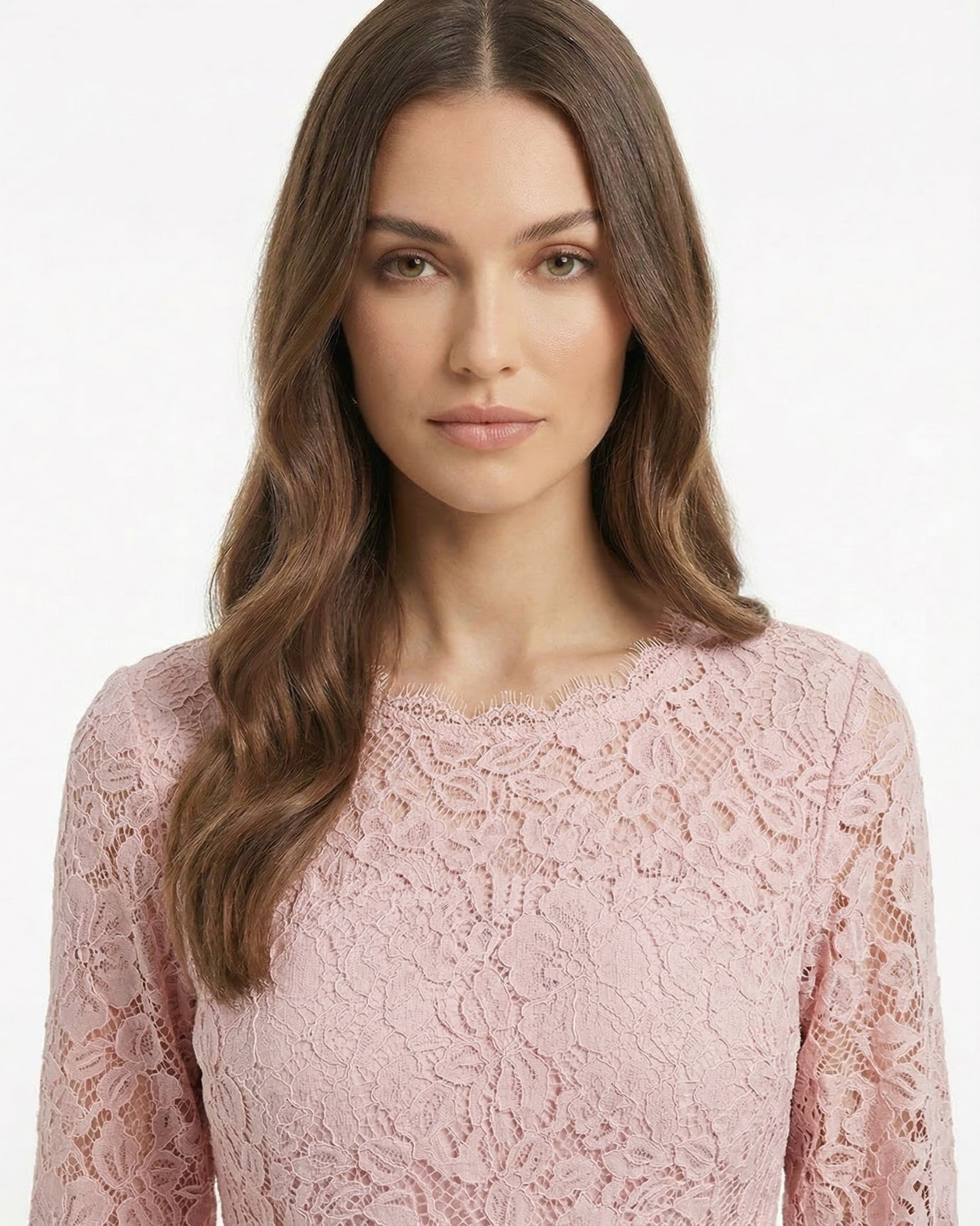 Kiara High-End Lace Pink Dress