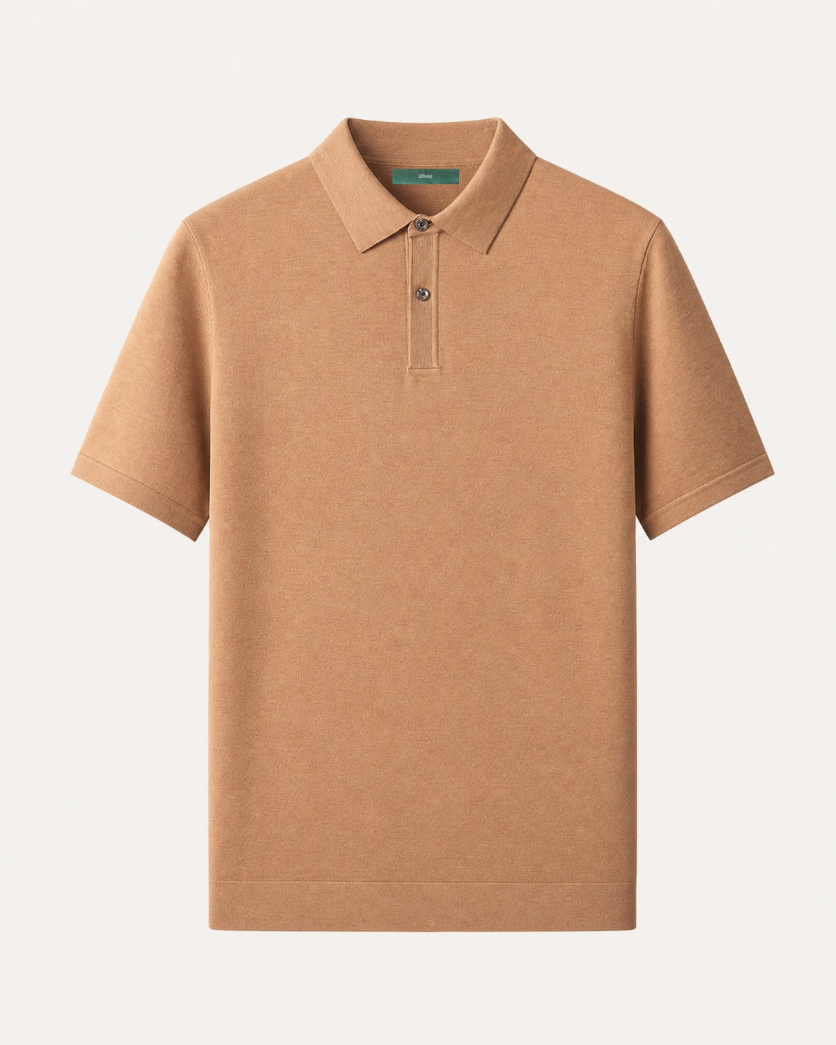 Short-Sleeve Merino Wool Collared Knit Polo