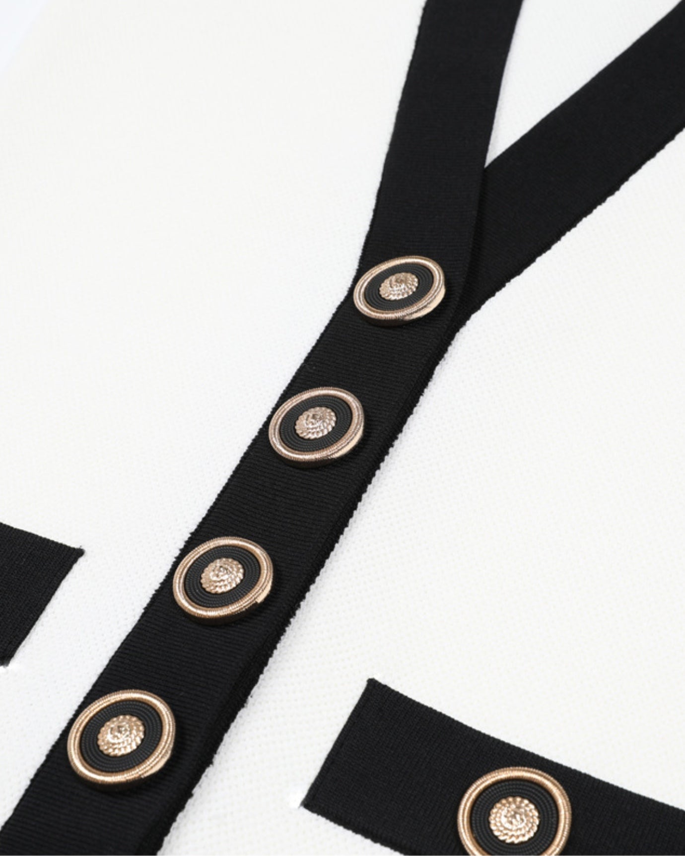 Bodycon Buttoned Stretch Knit Dress