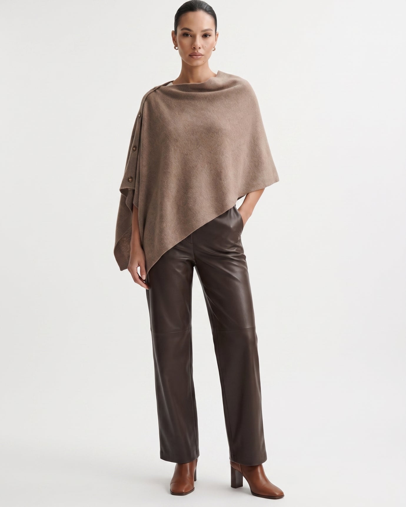Kiara Cashmere Knit Triangle Shawl