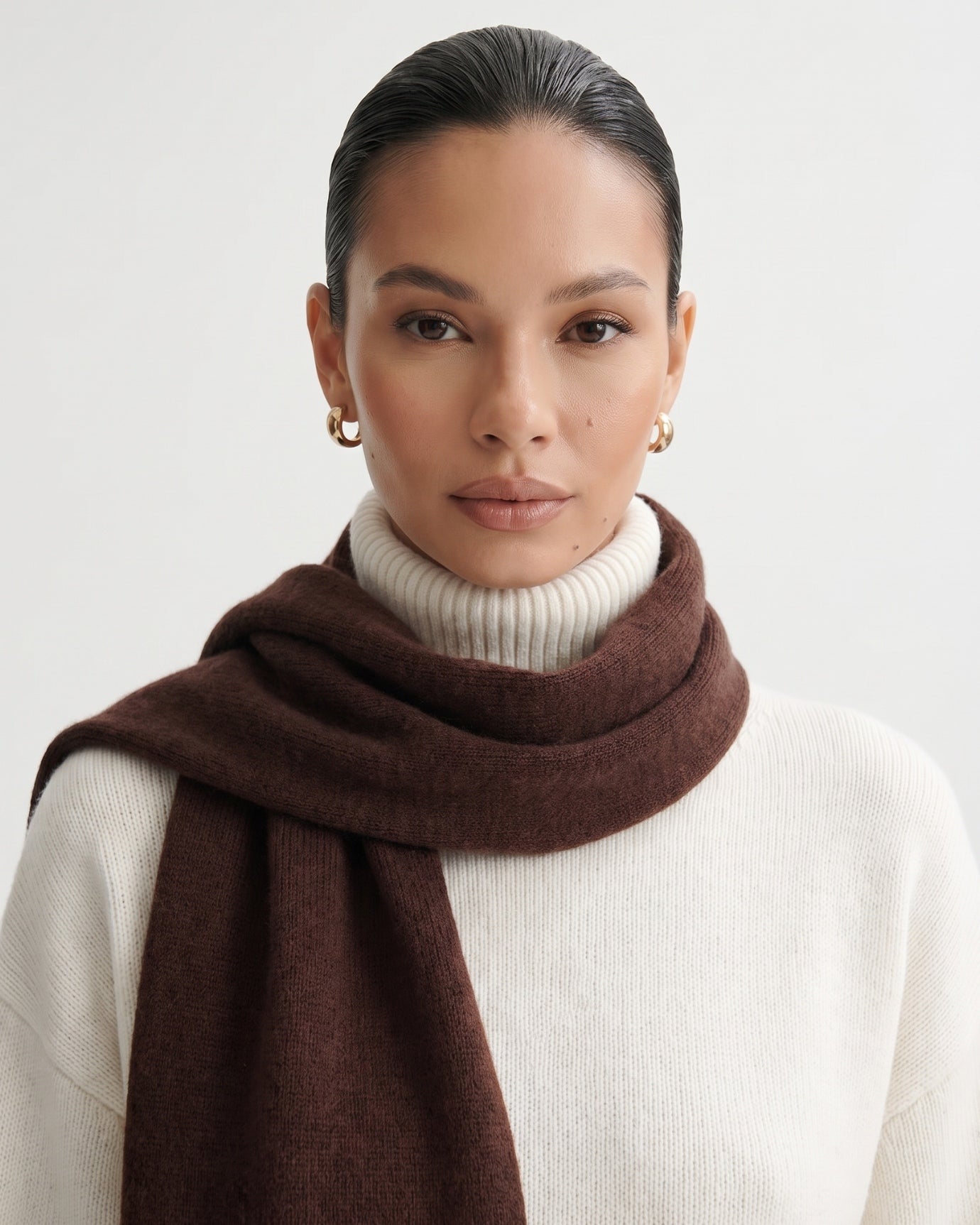 NY Cashmere Scarf Knitted