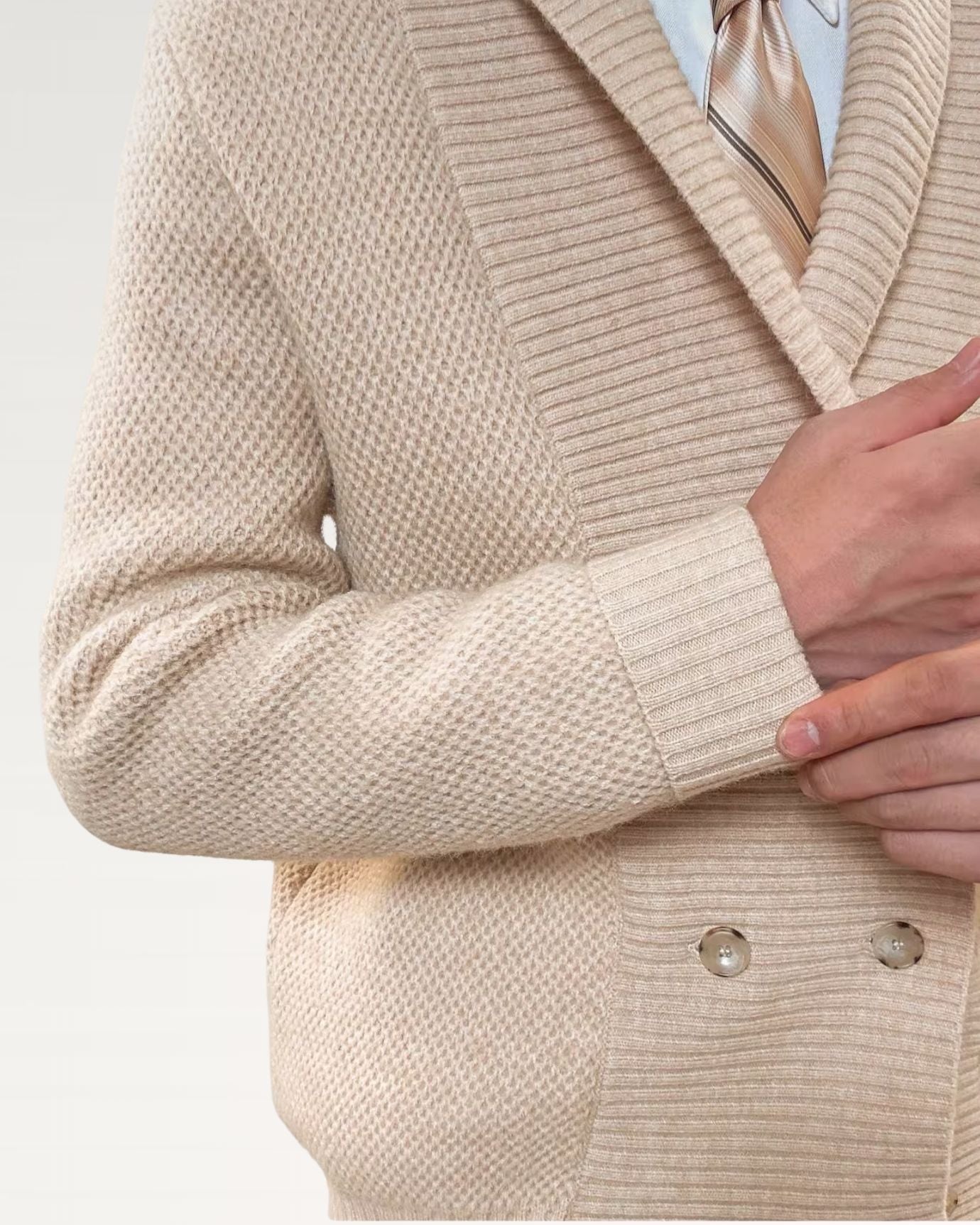 Heavyweight knit jacket perfect for layering in cold weather
