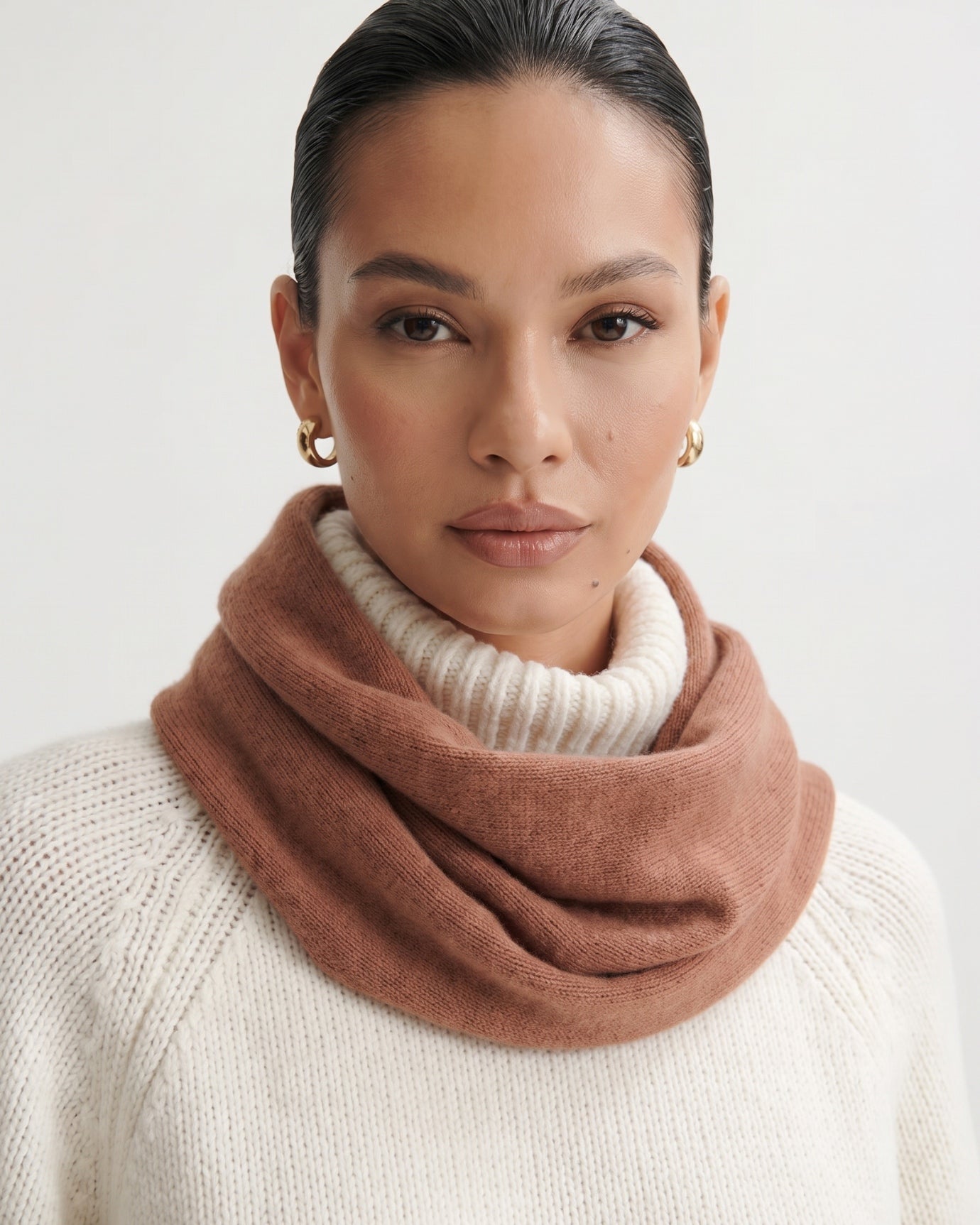 NY Cashmere Scarf Knitted