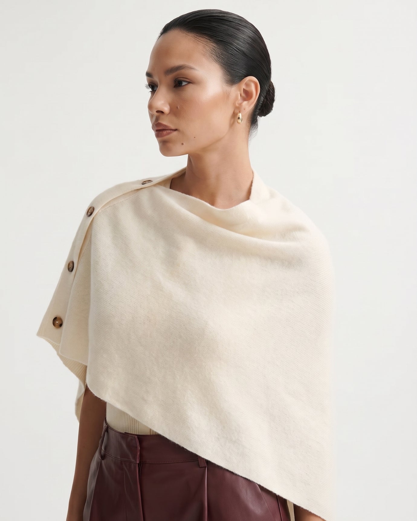 Kiara Cashmere Knit Triangle Shawl