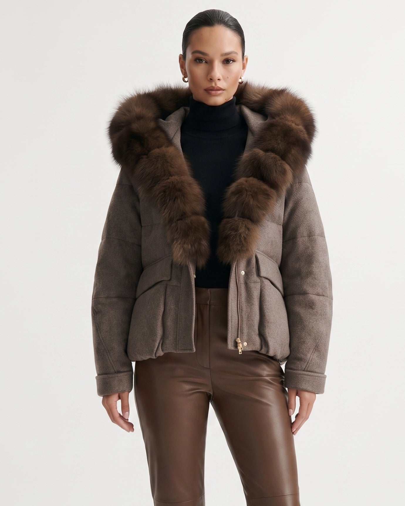 Down Jacket Fox Fur Collar Thick Insulated Parka